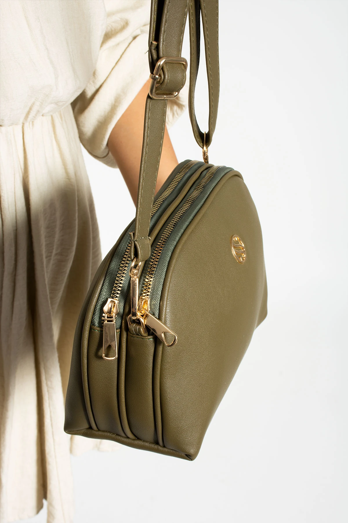 Vatikan Çapraz Kol Çantası 1298 - Haki Yeşil