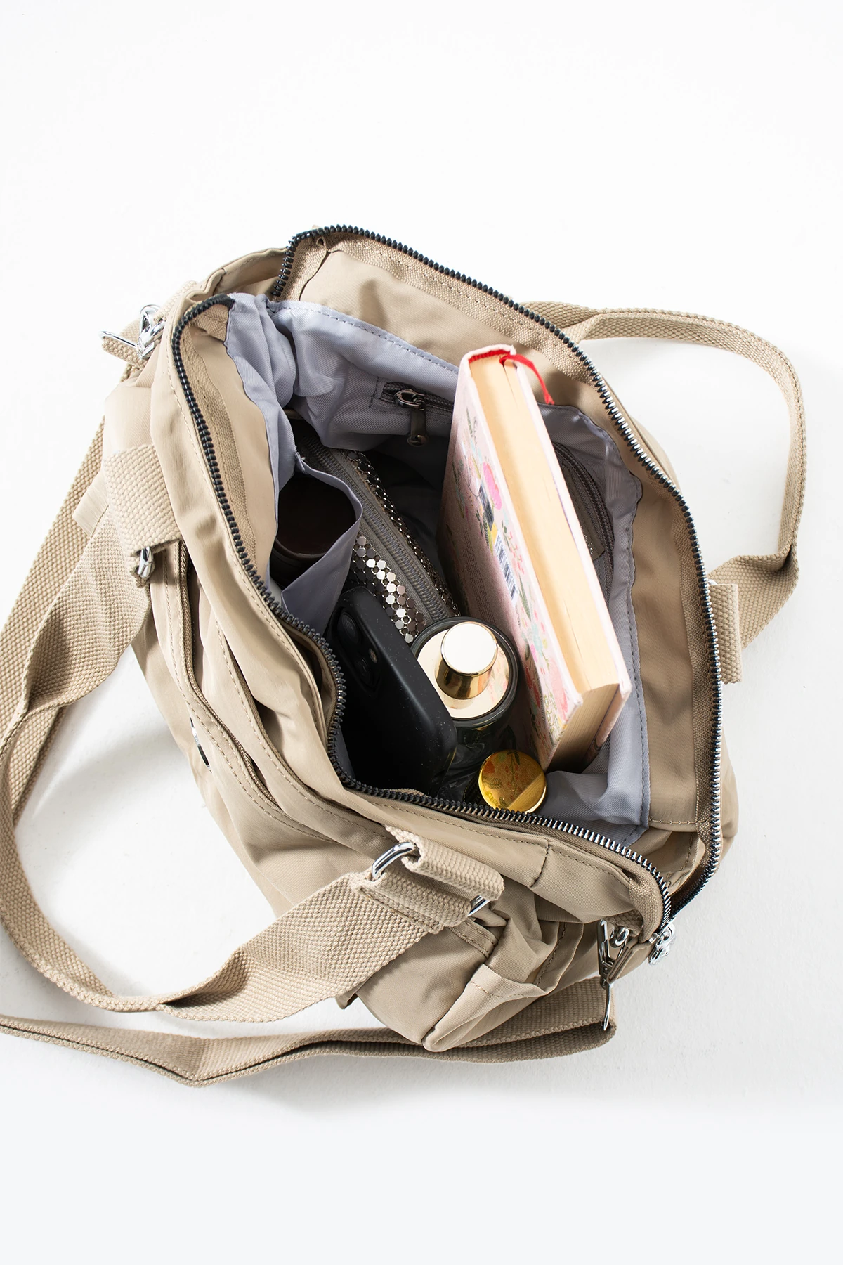 Hem Çapraz Hem Kol Kadın Çantası Gemma  - Açık Vizon