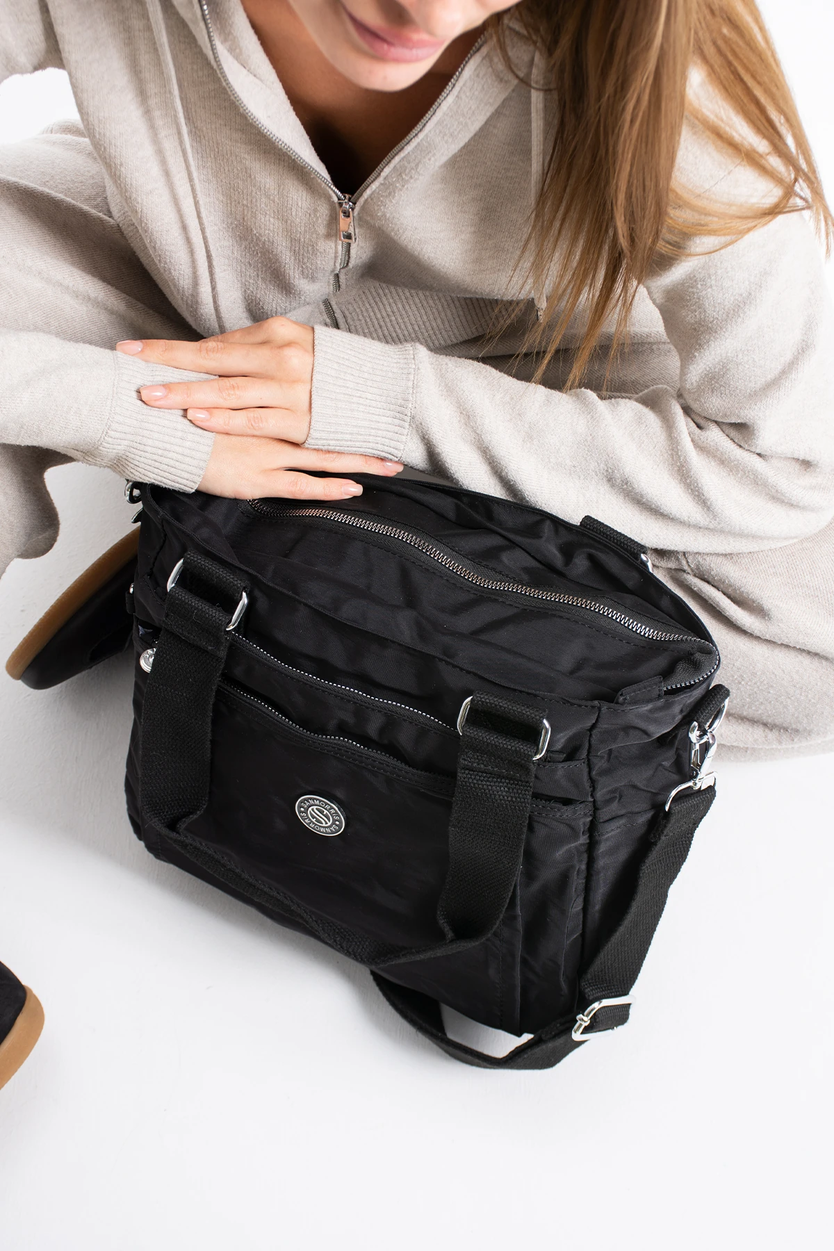 Hem Çapraz Hem Kol Kadın Çantası Gemma  - Siyah