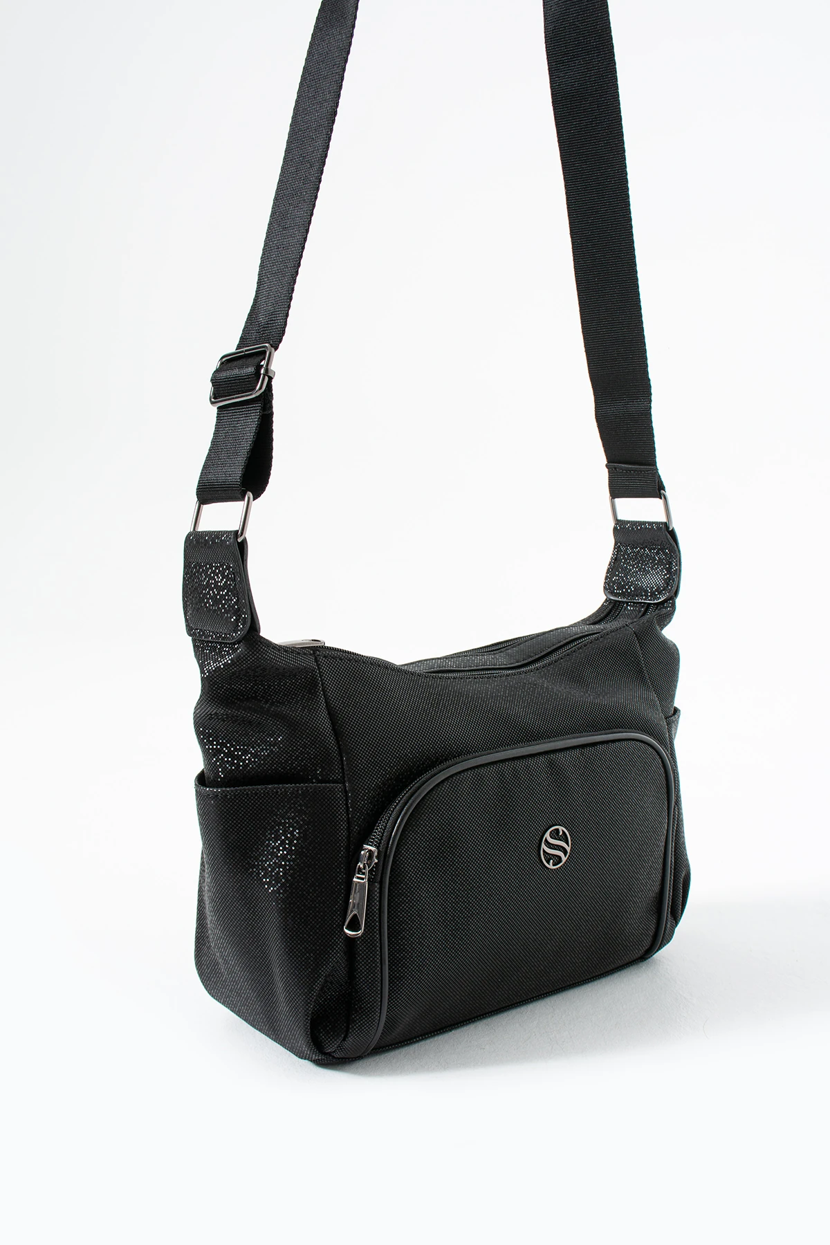 Çapraz Kol Kadın Çantası Edna - Siyah Mozaik