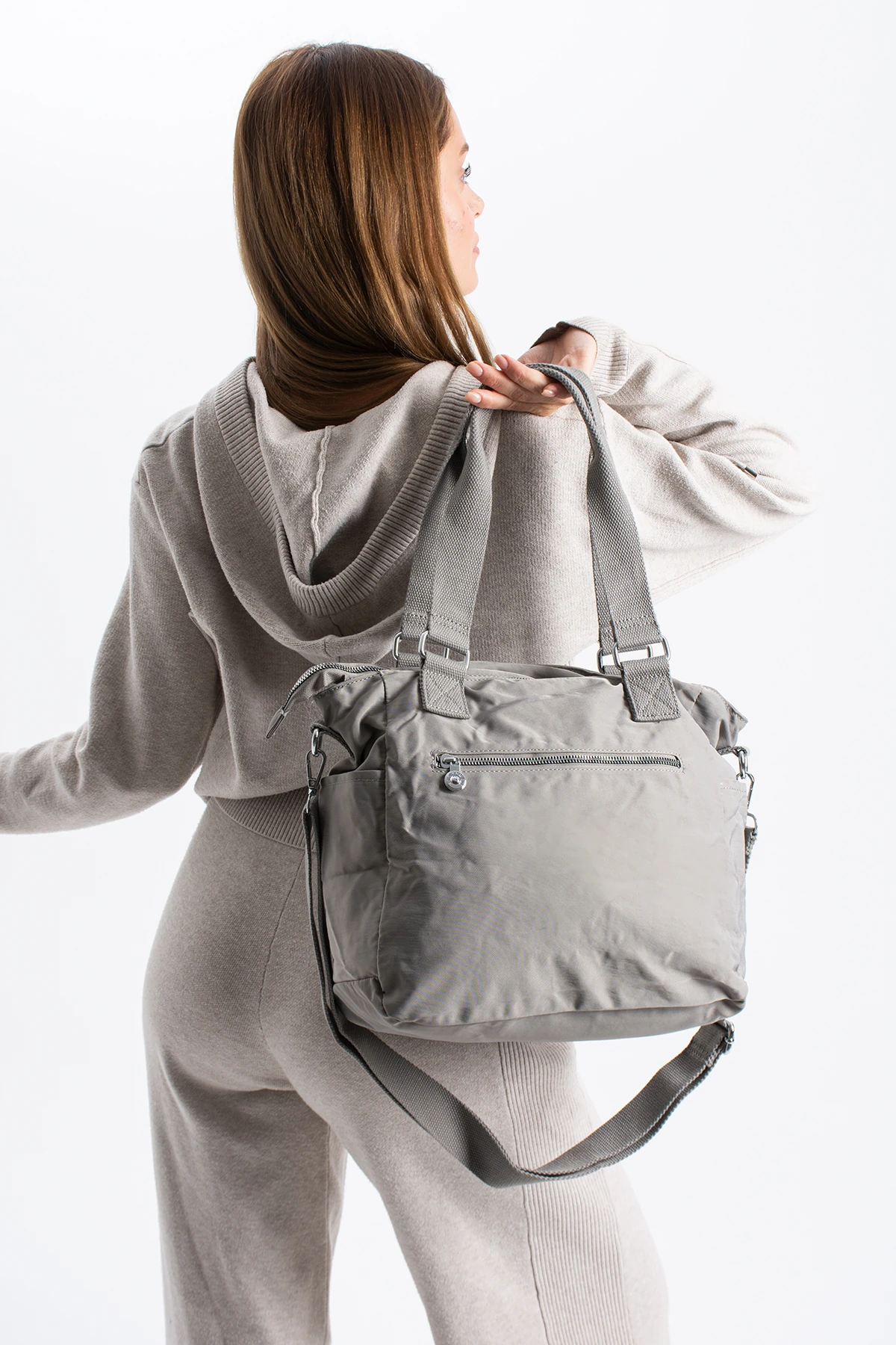 Hem Çapraz Hem Kol Kadın Çantası Gemma  - Açık Gri