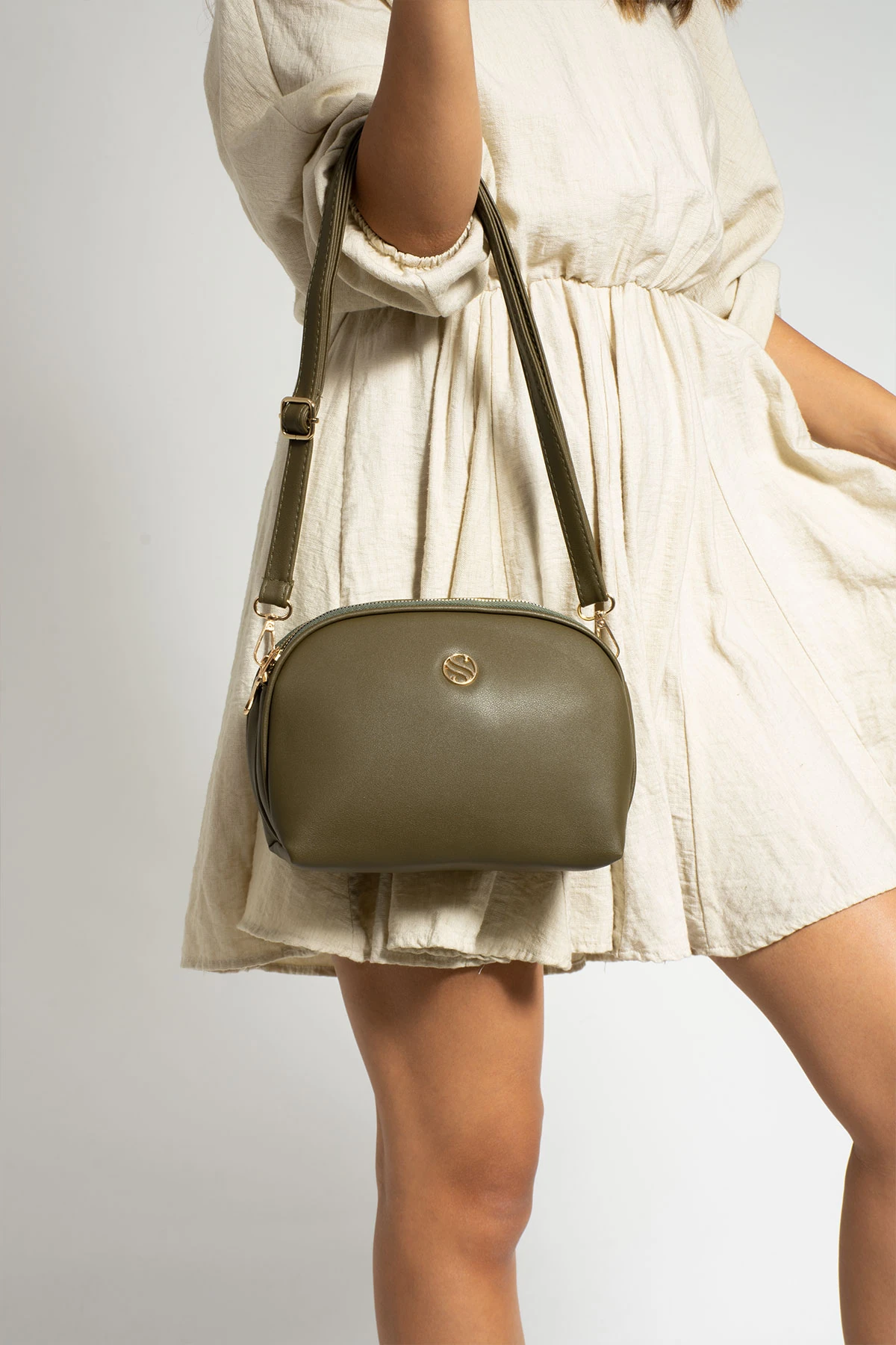 Vatikan Çapraz Kol Çantası 1298 - Haki Yeşil