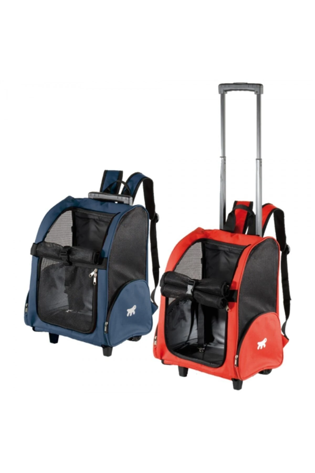 Trolley Çekçekli Köpek Taşıma Çatası Kırmızı