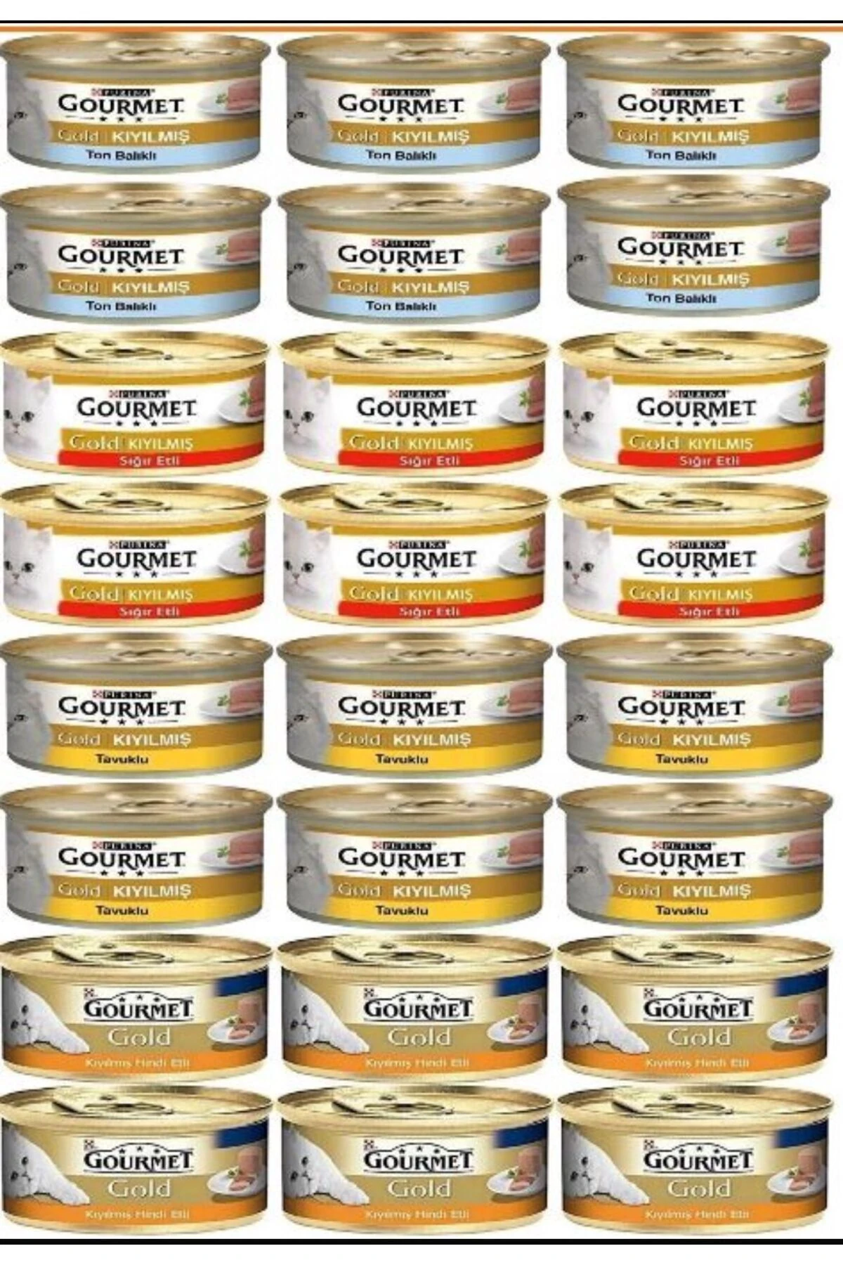 Gourmet Kıyılmış Karışık Kedi Konserler 85. gr 24 Lü Paket