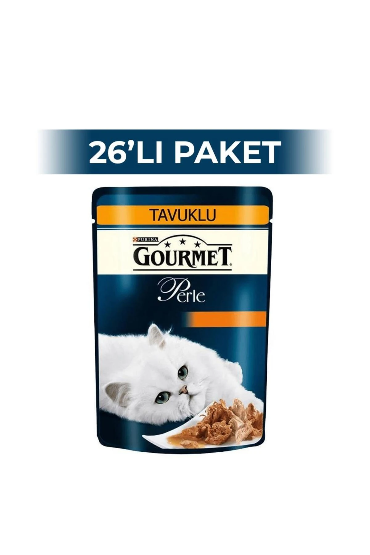 Perle Izgara Tavuklu Pouch Yetişkin Kedi Yaş Maması 85 gr 26 Adet