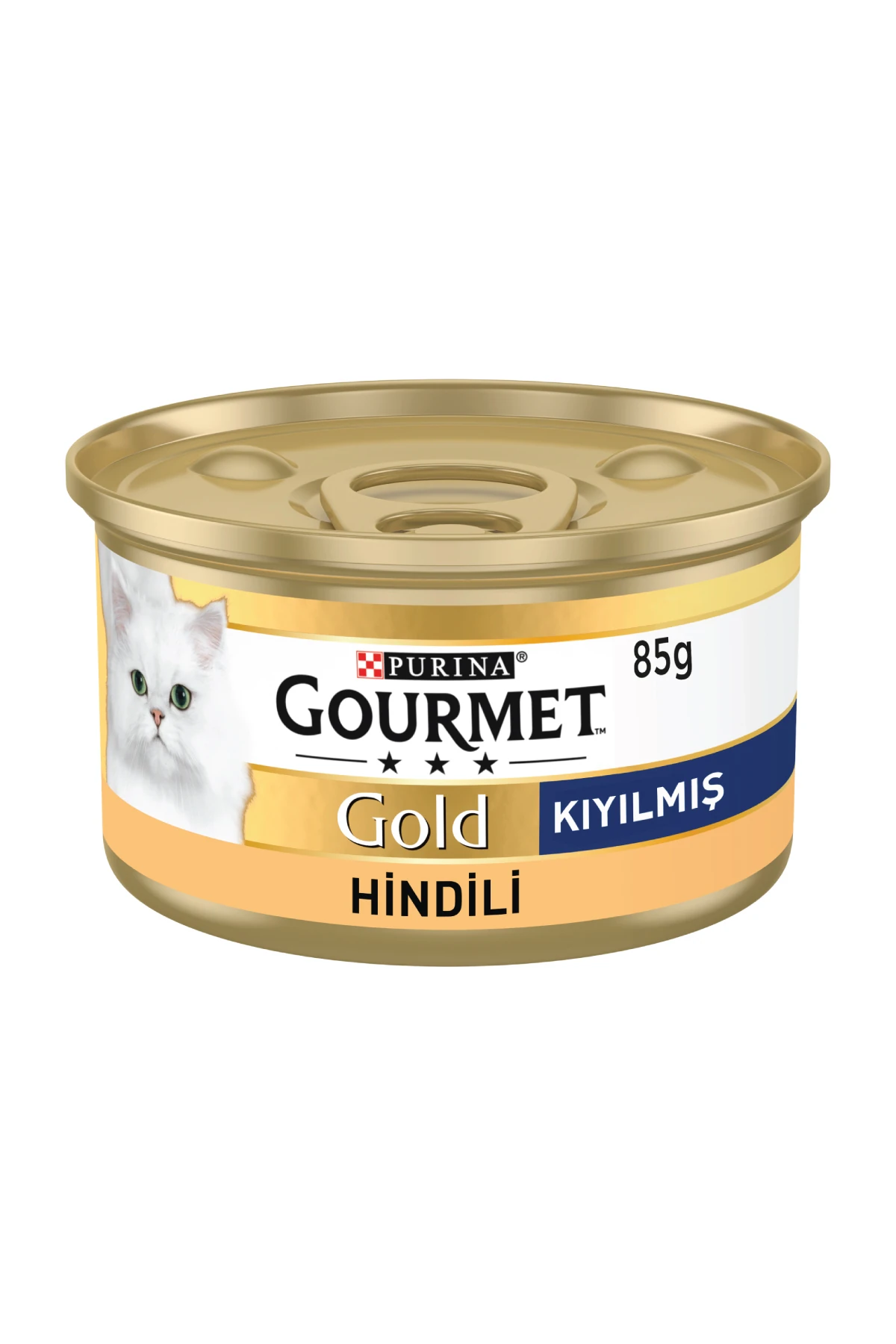 Gold Kıyılmış Hindi Etli Konserve Yetişkin Kedi Maması 12 X 85 G