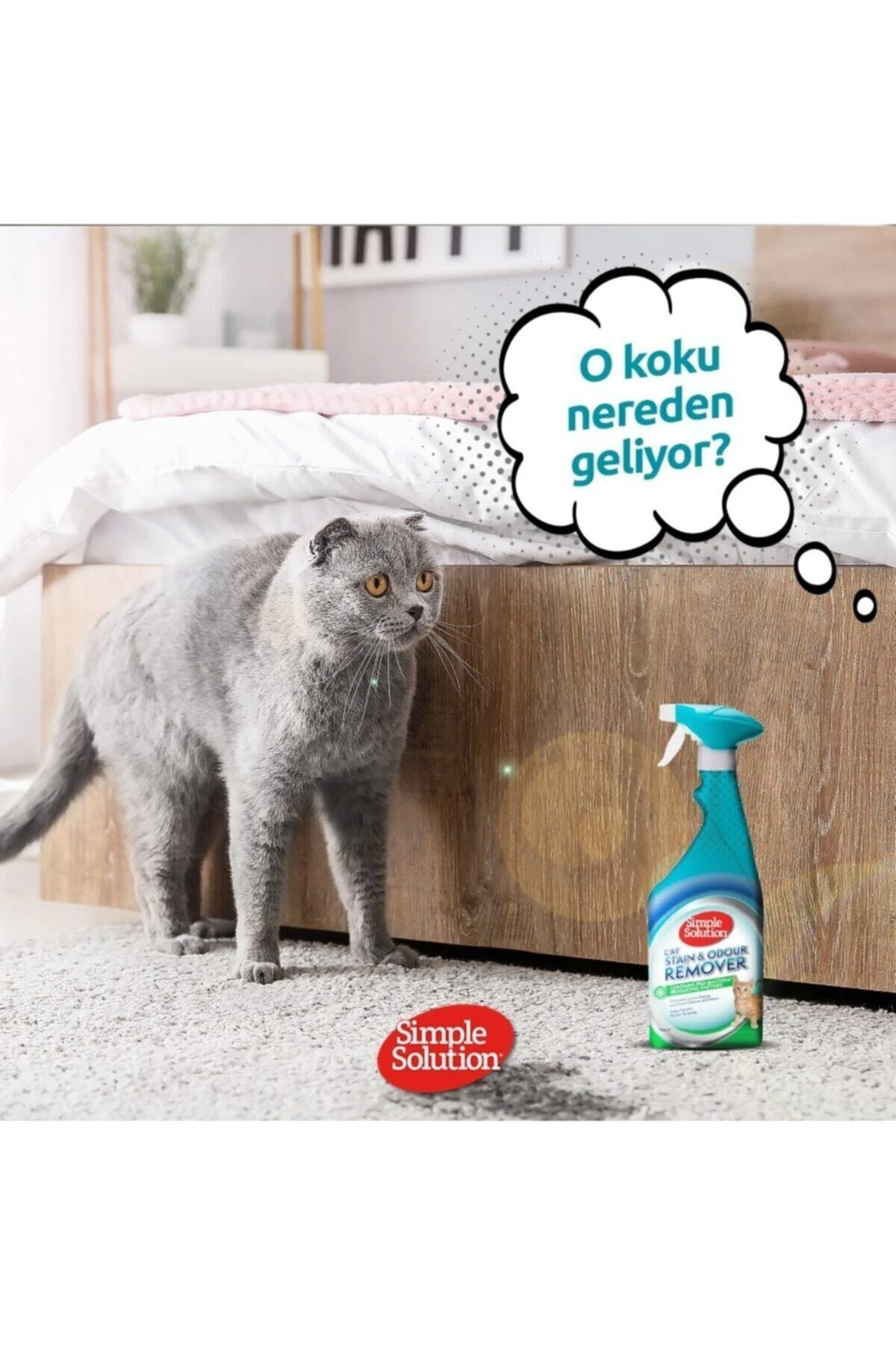 Kediler Için Leke Ve Koku Giderici Sprey 750ml