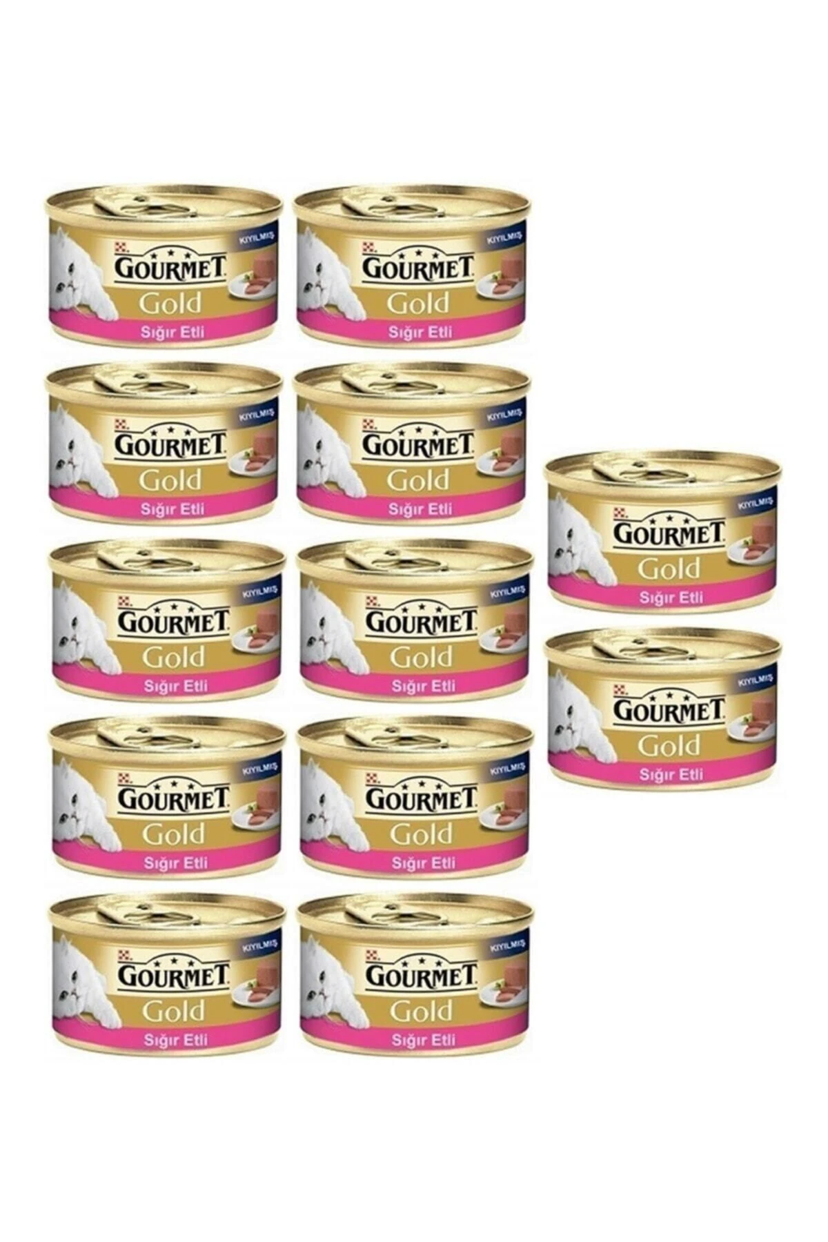 Purina Gold Sığır Etli Yetişkin Kıyılmış Kedi Konserve 12 x 85 G