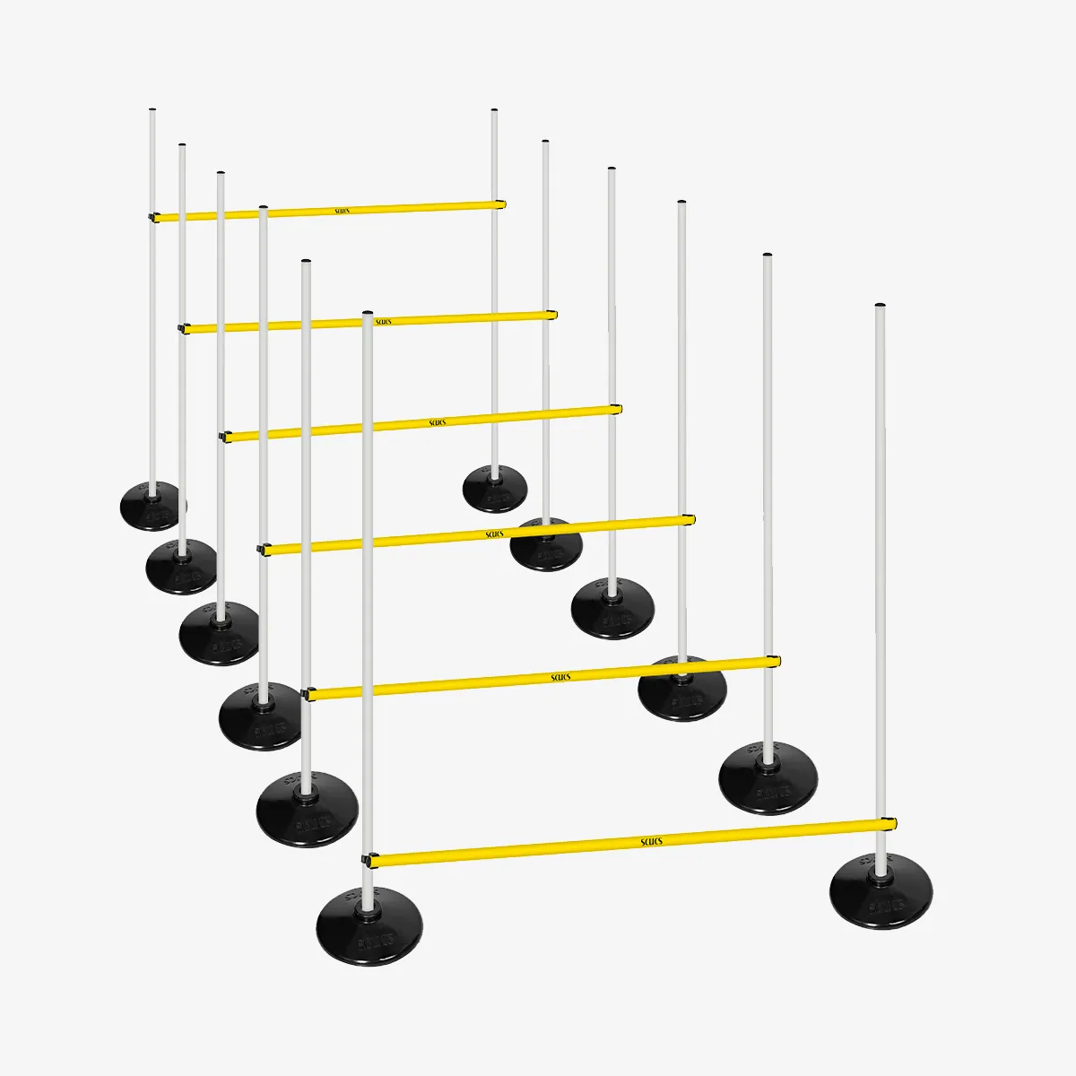 Scucs Kauçuk Tabanlı Slalom Seti - Beyaz