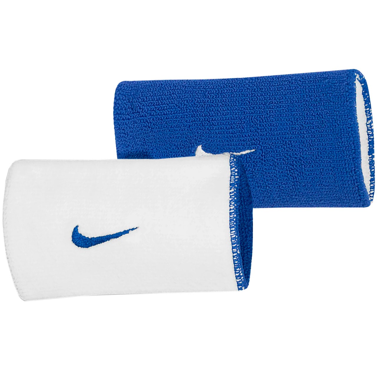 Nike Dri-Fit Home & Away Çift Taraflı Havlu Bileklik - Mavi/Beyaz