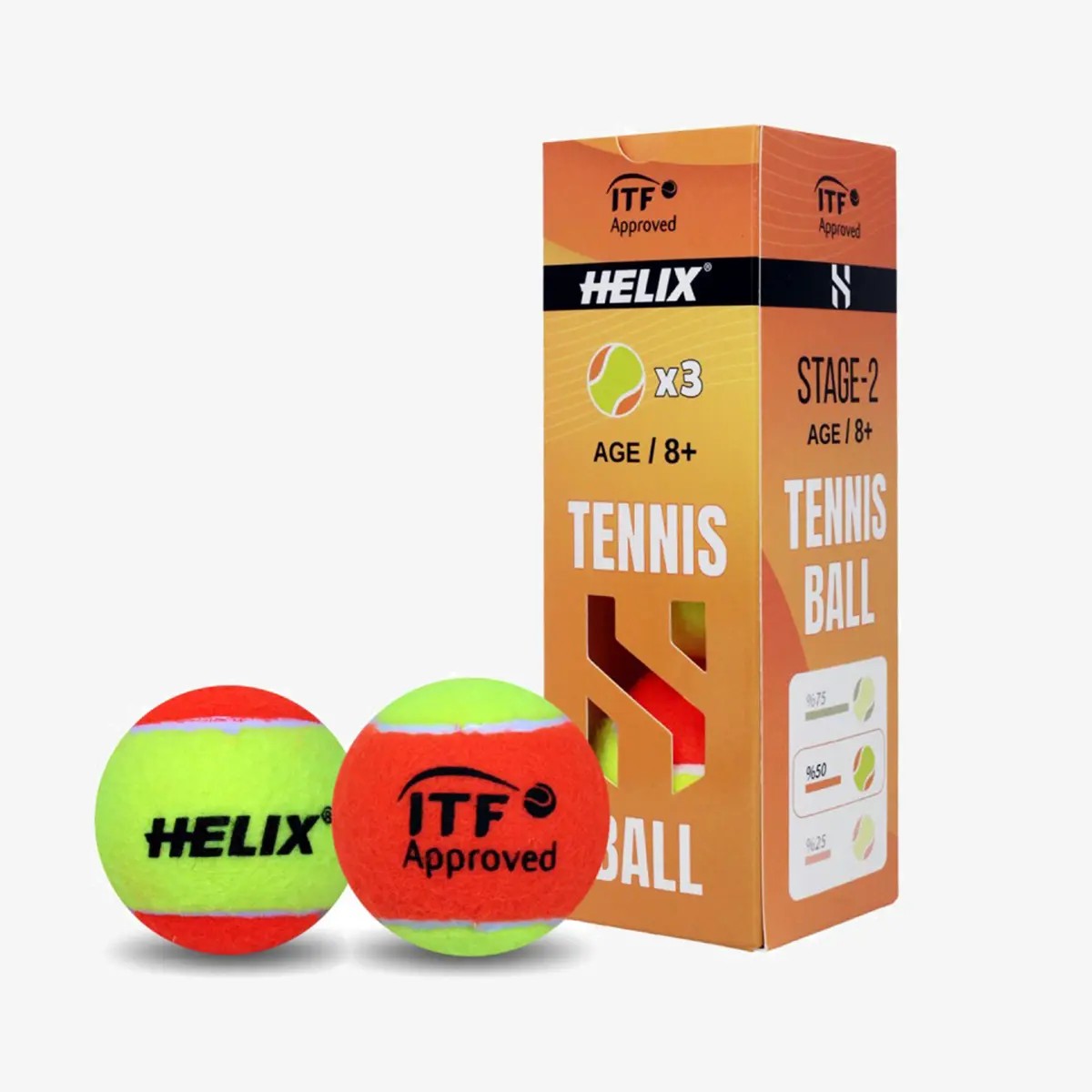 Helix 8+ Yaş ITF Onaylı 3 lü Tenis Topu