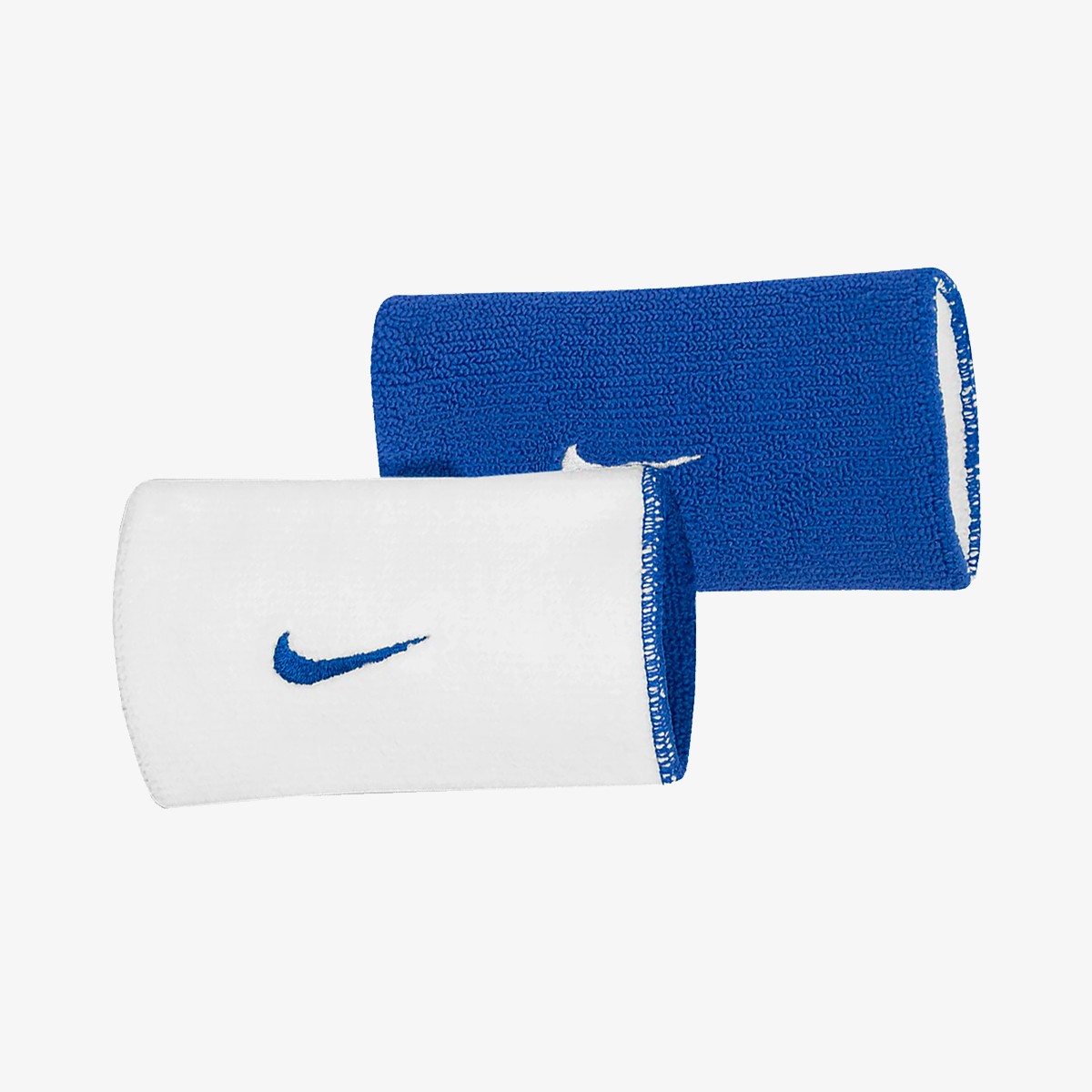 Nike Dri-Fit Home & Away Çift Taraflı Havlu Bileklik - Mavi/Beyaz