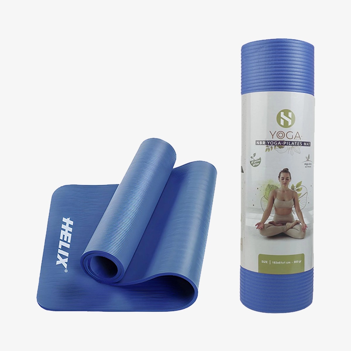 Helix NBR Yoga Matı - Mavi