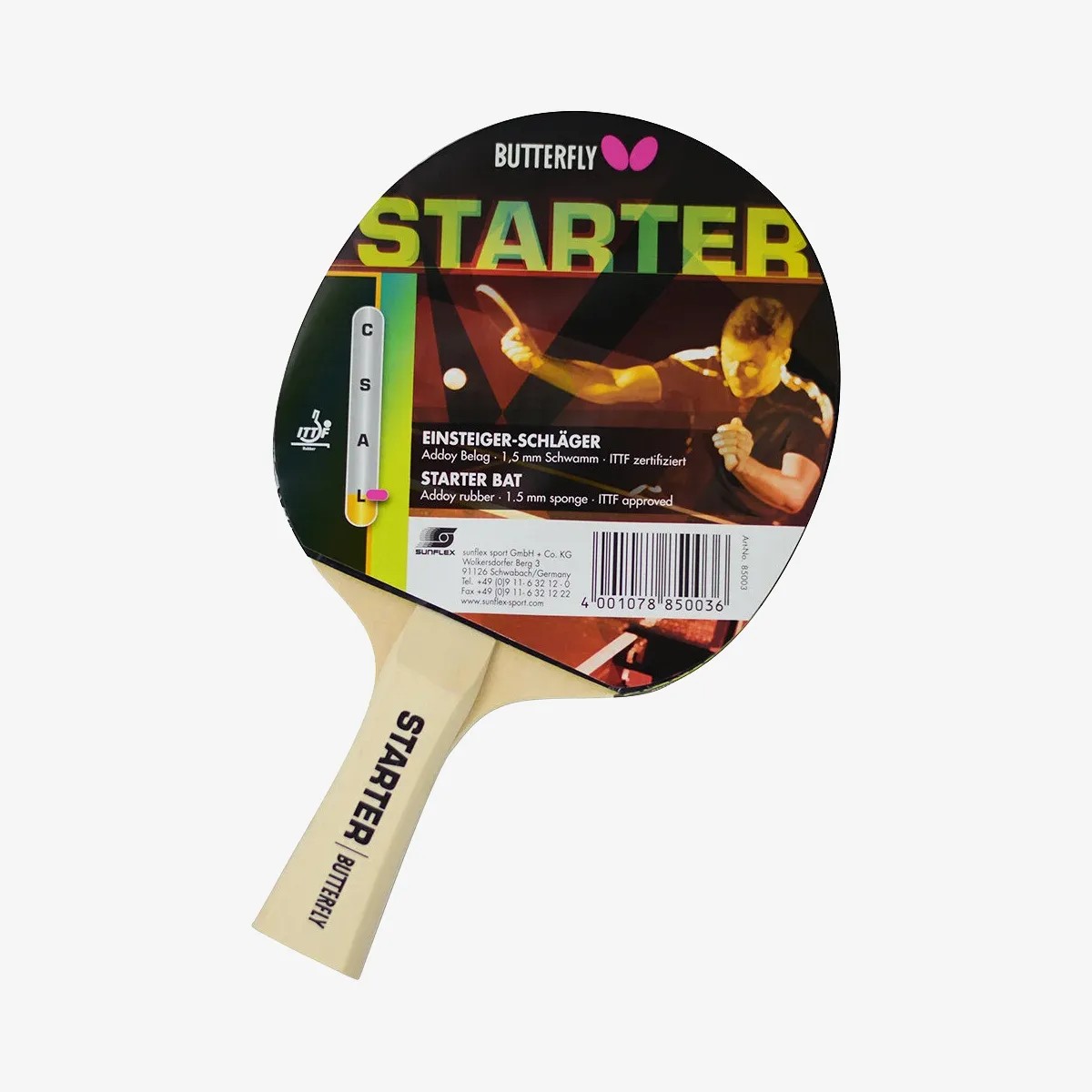 Butterfly 85003 Starter ITTF Onaylı Masa Tenisi Raketi