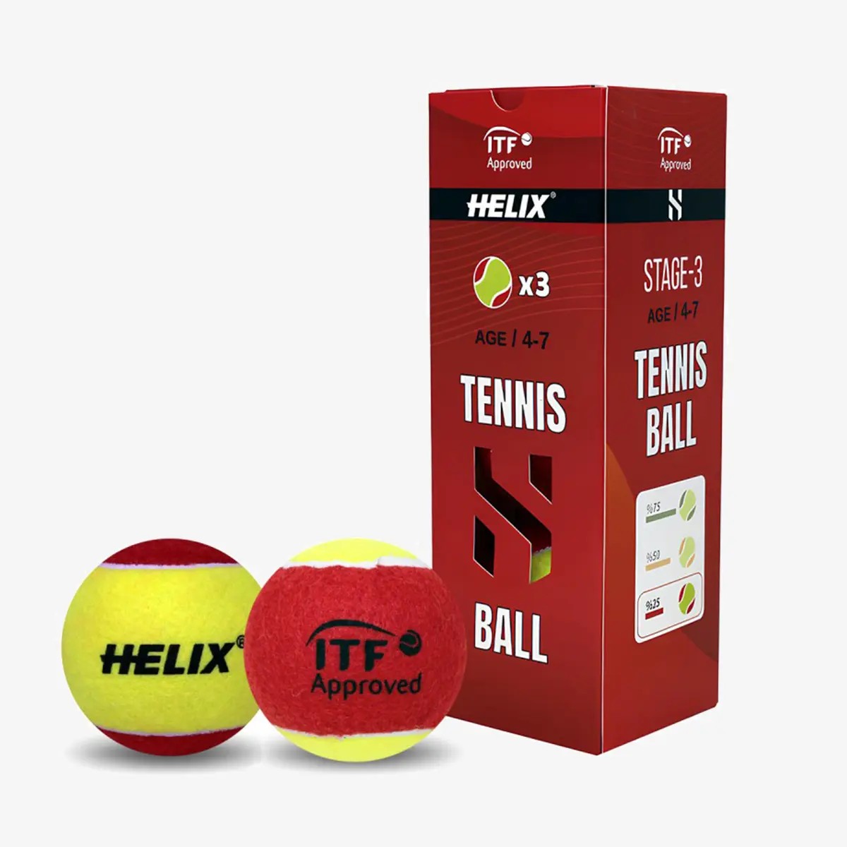 Helix 4-7 Yaş ITF Onaylı 3 lü Tenis Topu