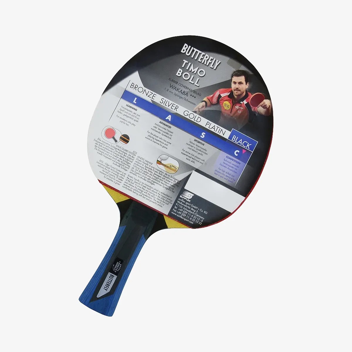 Butterfly 85031 Timo Boll Black ITTF Onaylı Masa Tenisi Raketi