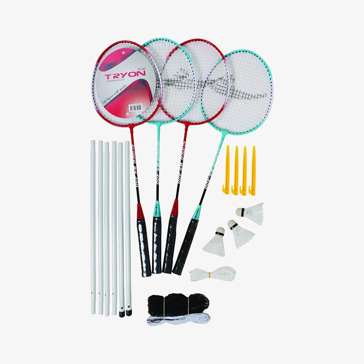 Tryon BS-400 Badminton Raket Seti Ağ Dahil