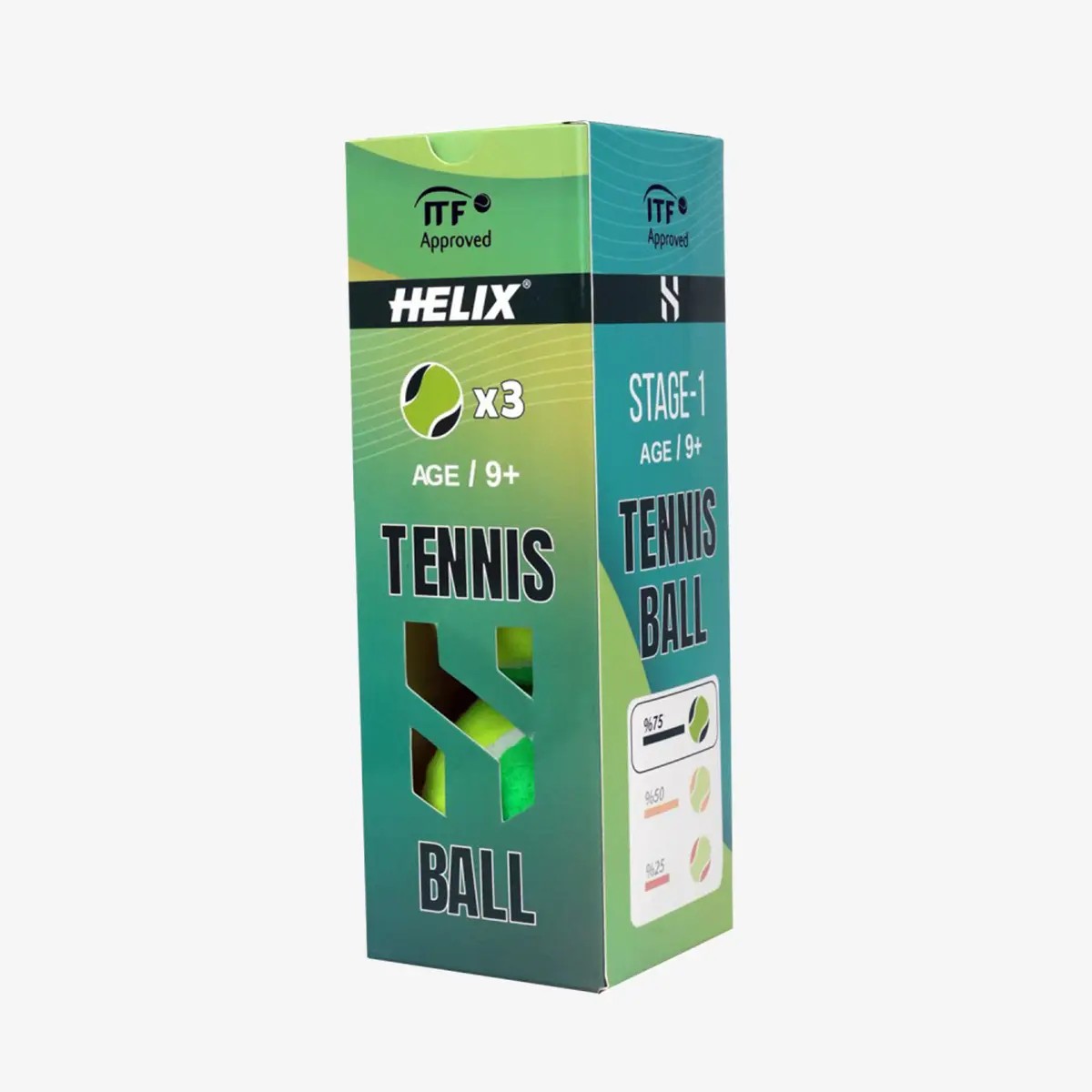 Helix 9+ Yaş ITF Onaylı 3 lü Tenis Topu