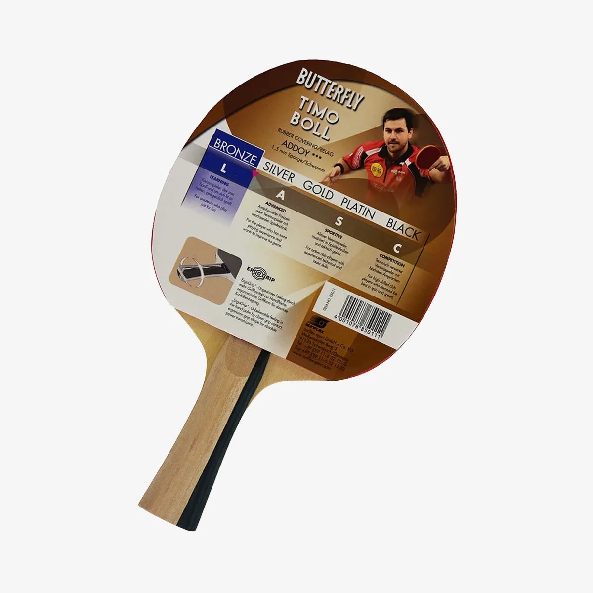 Butterfly 85011S Boll Bronze ITTF Onaylı Masa Tenisi Raketi