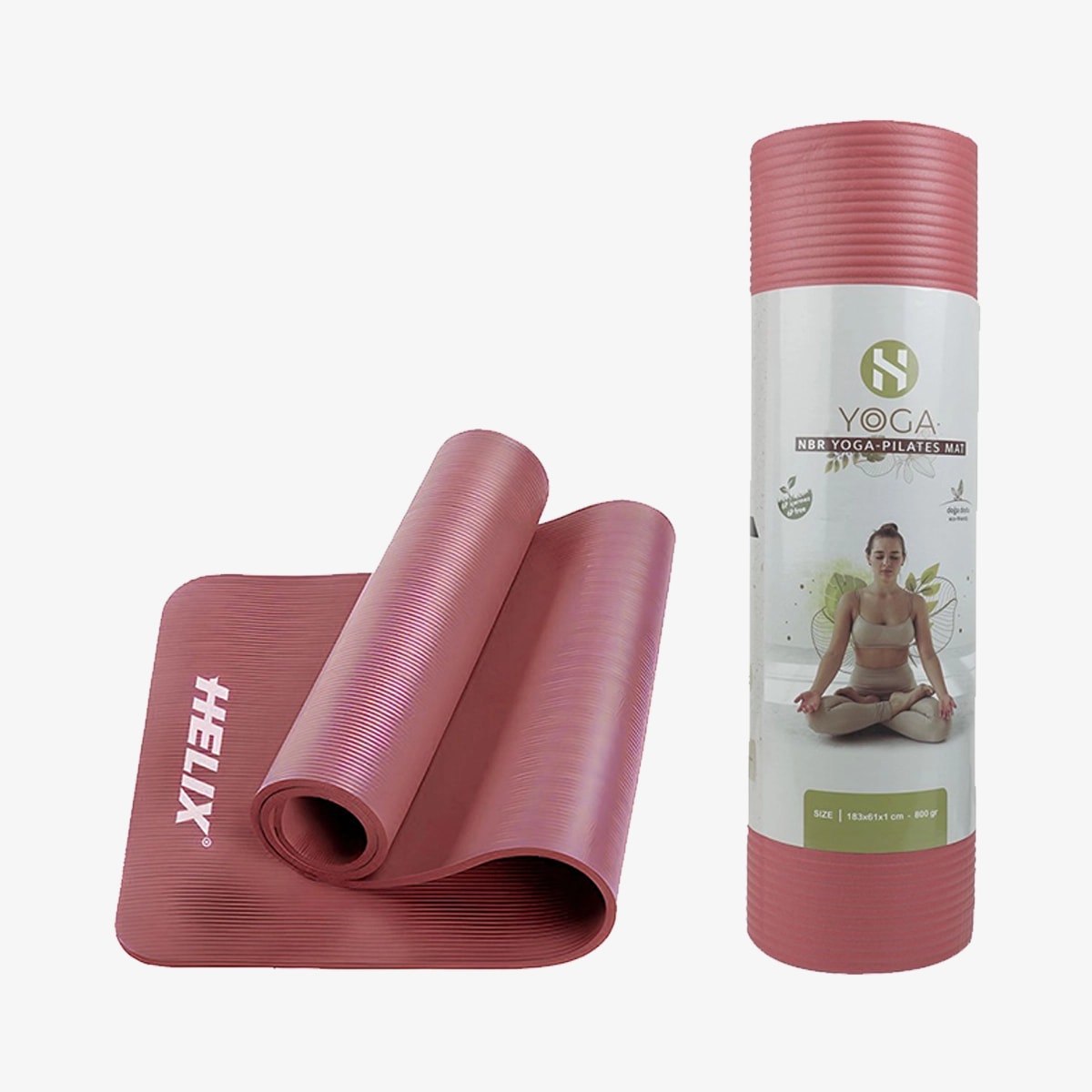 Helix NBR Yoga Matı - Kırmızı