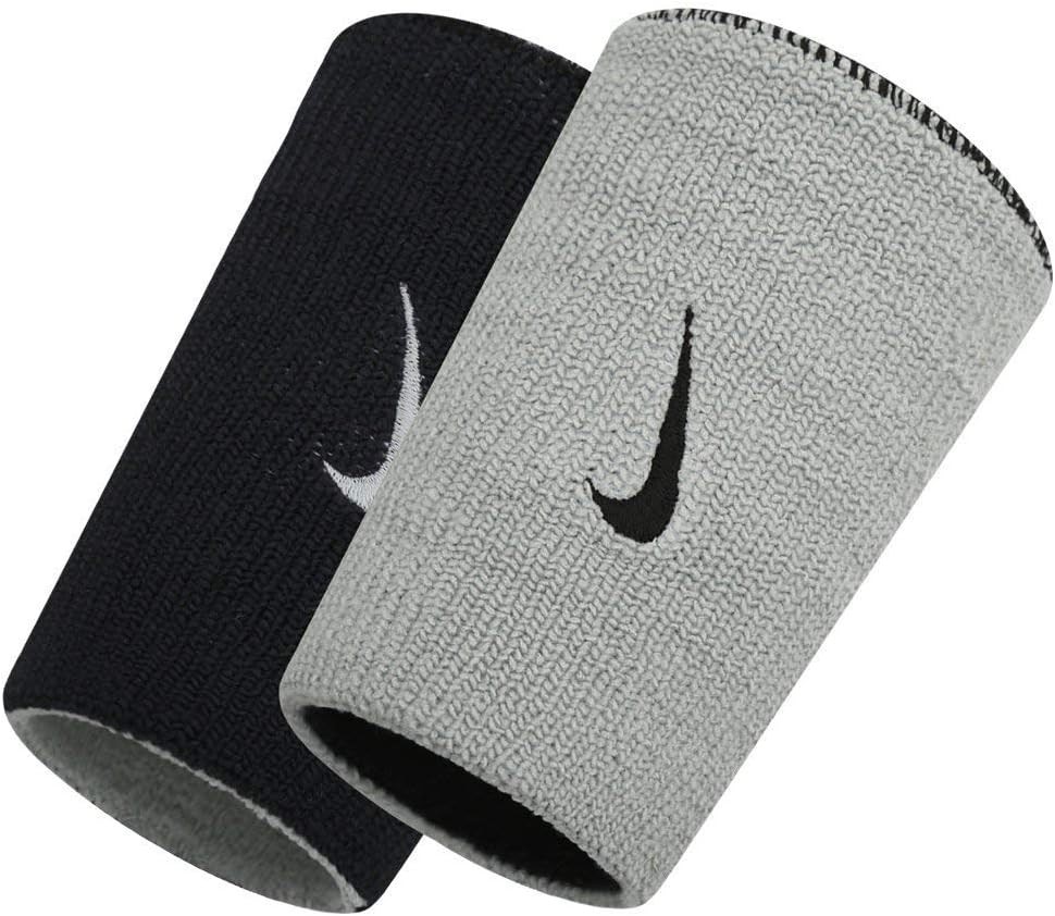 Nike Dri-Fit Home & Away Çift Taraflı Havlu Bileklik - Siyah/Gri
