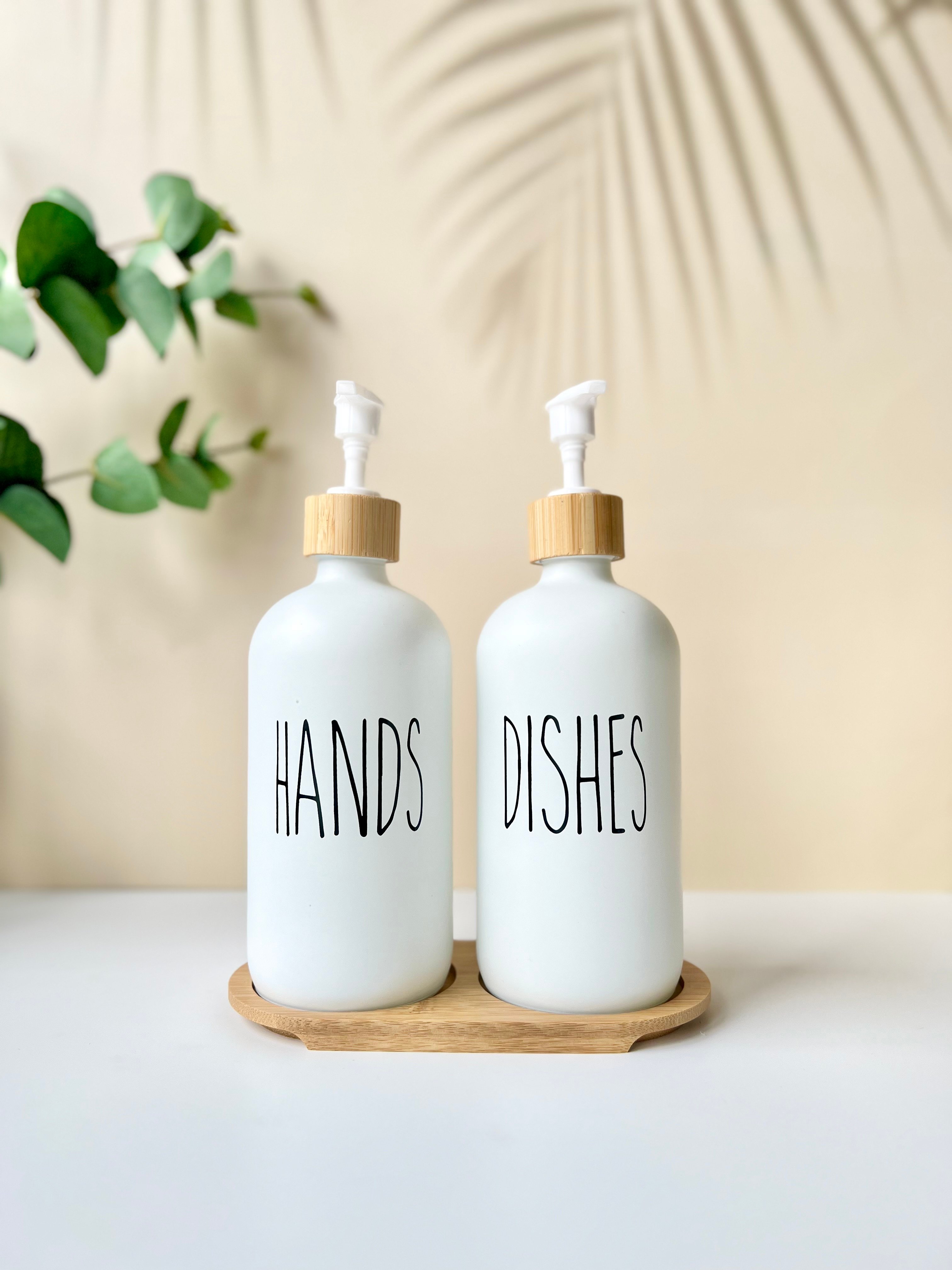2'li Beyaz Bambu Altıklı Sabunluk Seti | Hands Dıshes