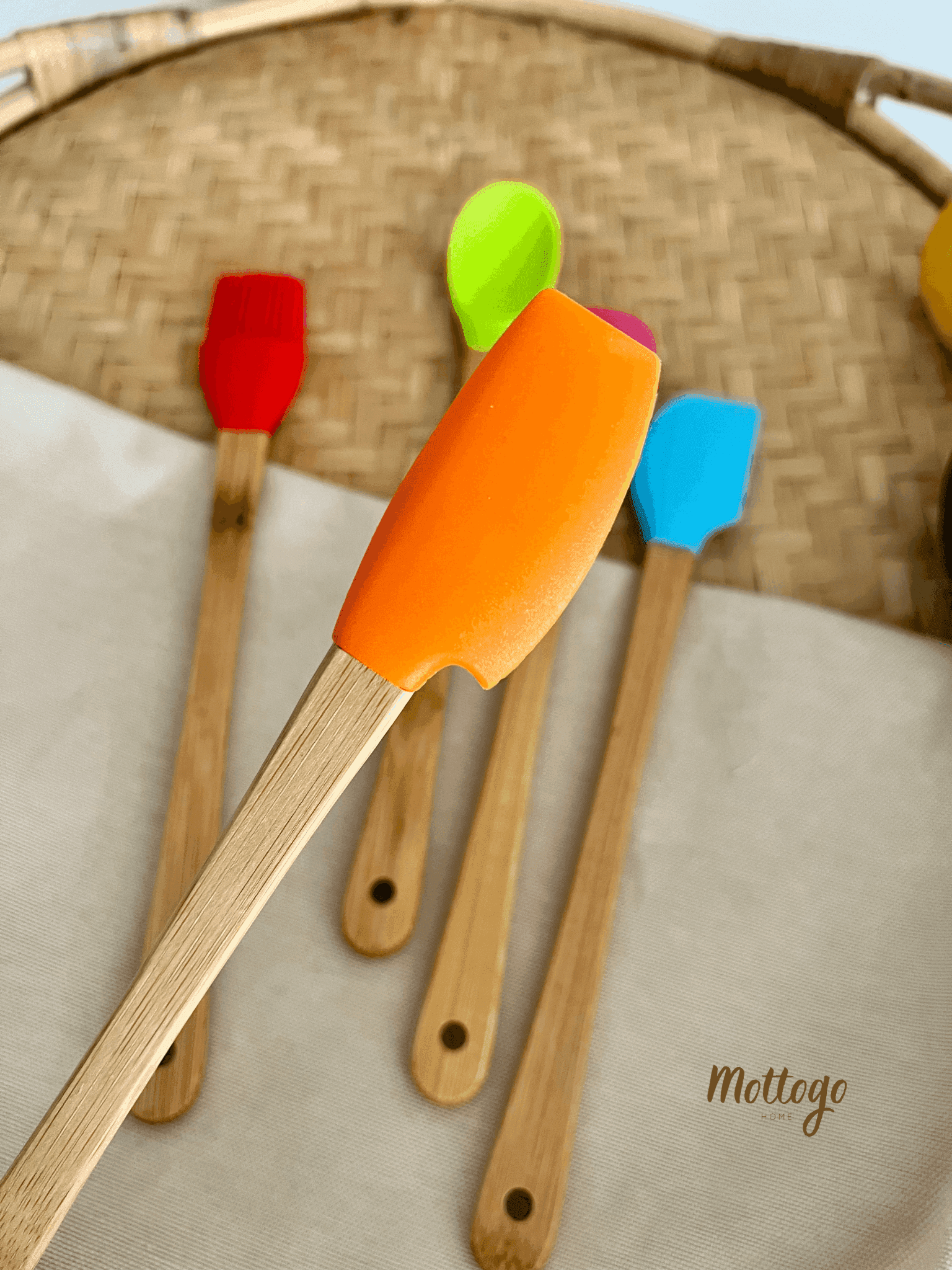 5'li Mini Bambu Spatula Seti | Silikon Pişirme Seti