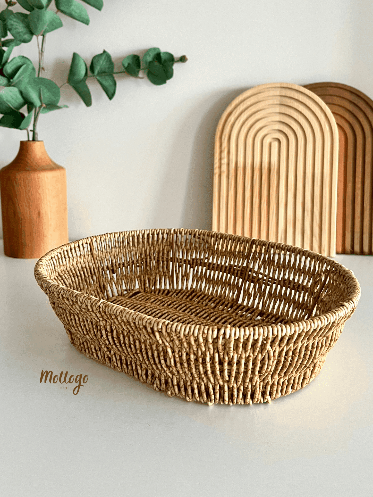 Rattan Oval Ekmek | Sunumluk | Meyve Sebzelik Sepeti