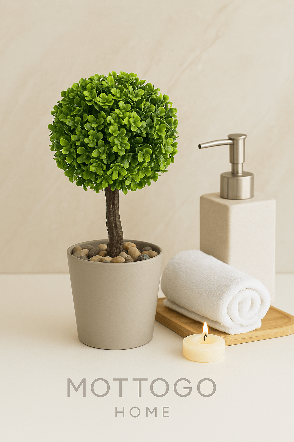 Dekoratif Şimşir Yapay Bitki | Tek Adet