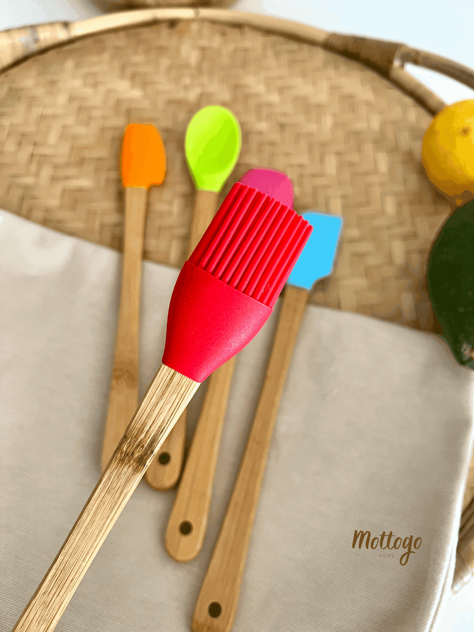 5'li Mini Bambu Spatula Seti | Silikon Pişirme Seti