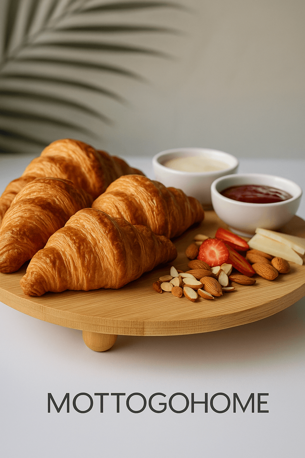 Yuvarlak Bambu Sunum Tabağı - Ayaklı Sunumluk Kek Kurabiye Pasta Servis Sunum Standı 27 cm