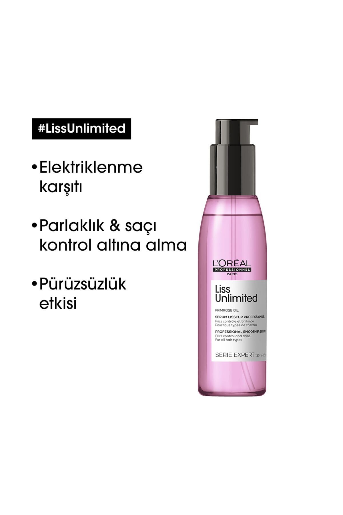 L'oreal Professionnel Liss Unlimited Elektriklenme Karşıtı Serum 125 Ml