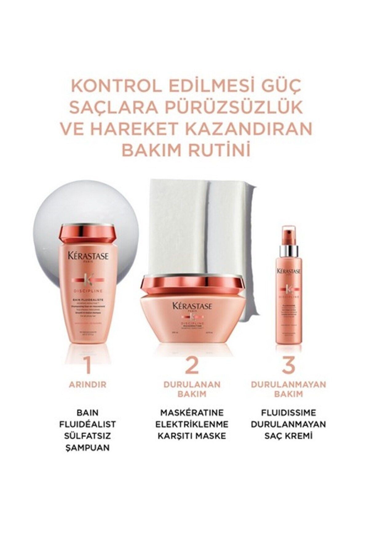 Discipline Maskeratine Asi ve Kabarık Saçlar İçin Düzleştirici Parlaklık Maskesi 200ml