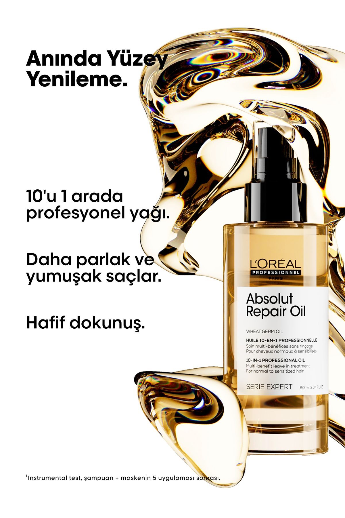 L'oreal Professionnel Absolut Repair Oil 10 In 1  Saç Bakım Yağı 90 Ml (Yıpranmış Saçlar Için 10 Etkili Mucize)