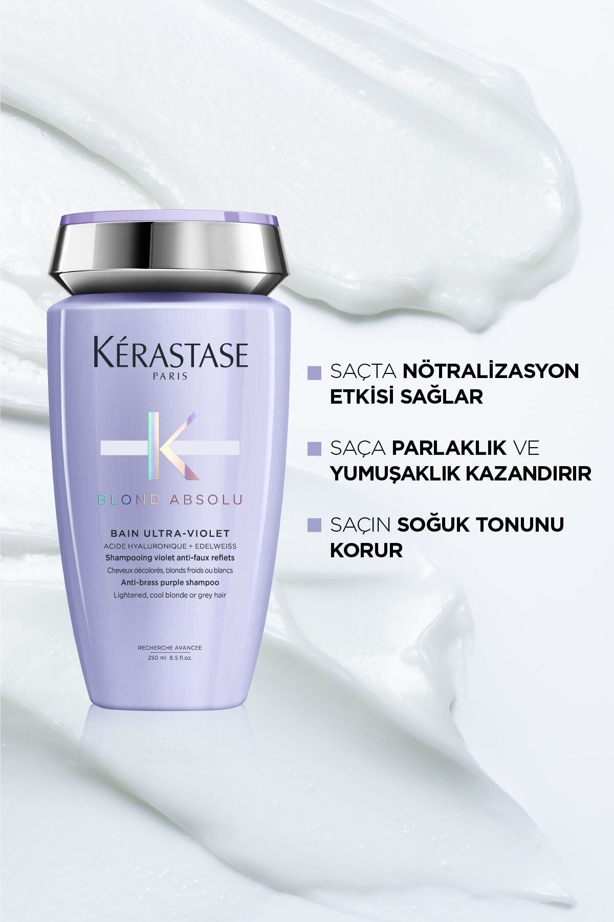 Blond Absolu Bain Ultra-violet Turuncu Yansımaları Nötralize Eden Şampuan 250 ml