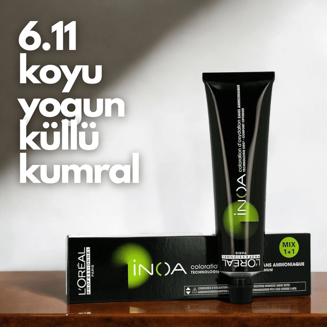 Loreal İnoa 6.11 Numara (Koyu Yoğun Küllü Kumral)  Saç Boyası 60gr