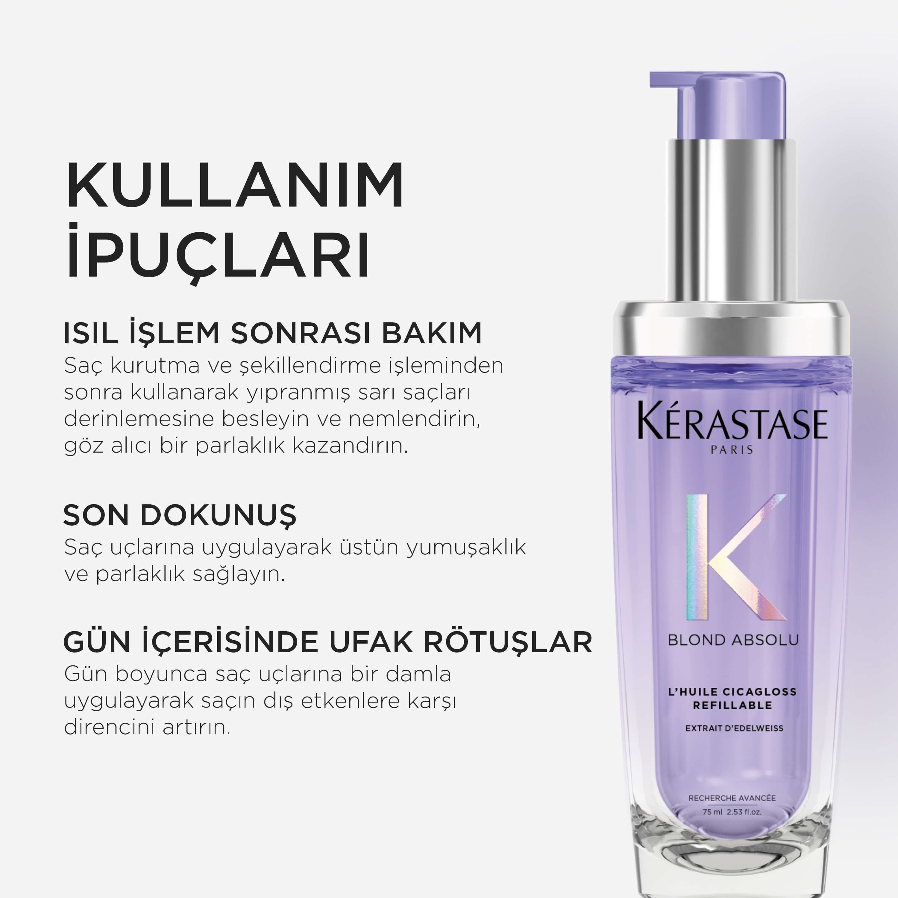 Kerastase Blonde Absolu  L'HUILE CICAGLOSS Saç Bakım Yağı 75 ml