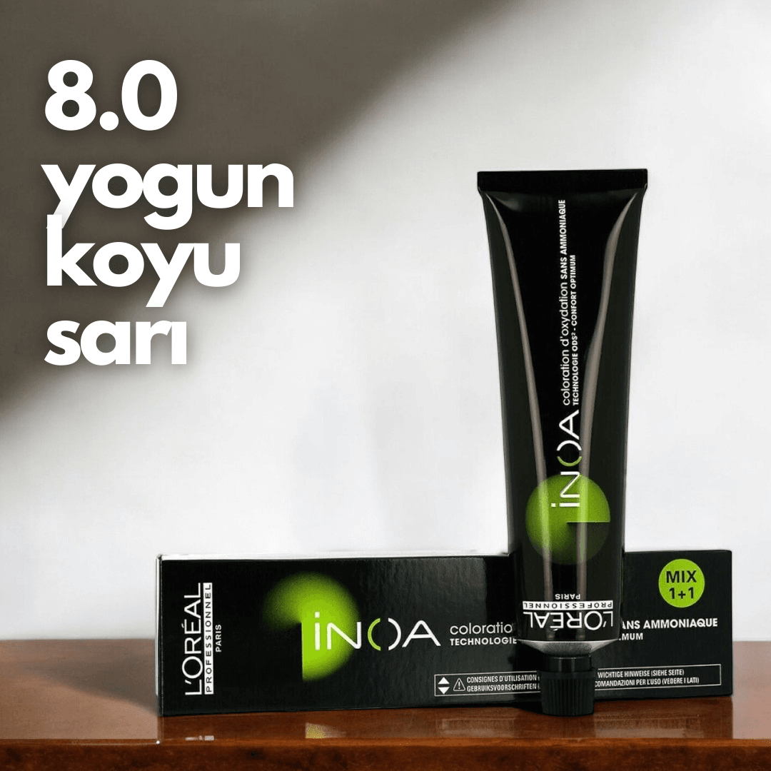 Loreal Inoa 8.0 Numara (Yoğun Koyu Sarı) Saç Boyası 60ml