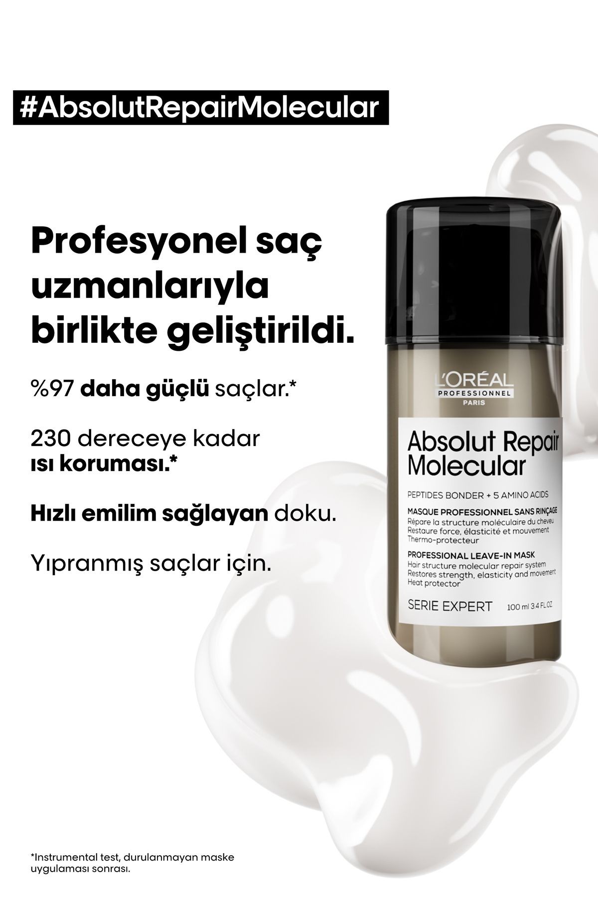 L'oreal Professionnel Absolut Repair Molecular Leave İn  Durulanmayan Maske 100 Ml 