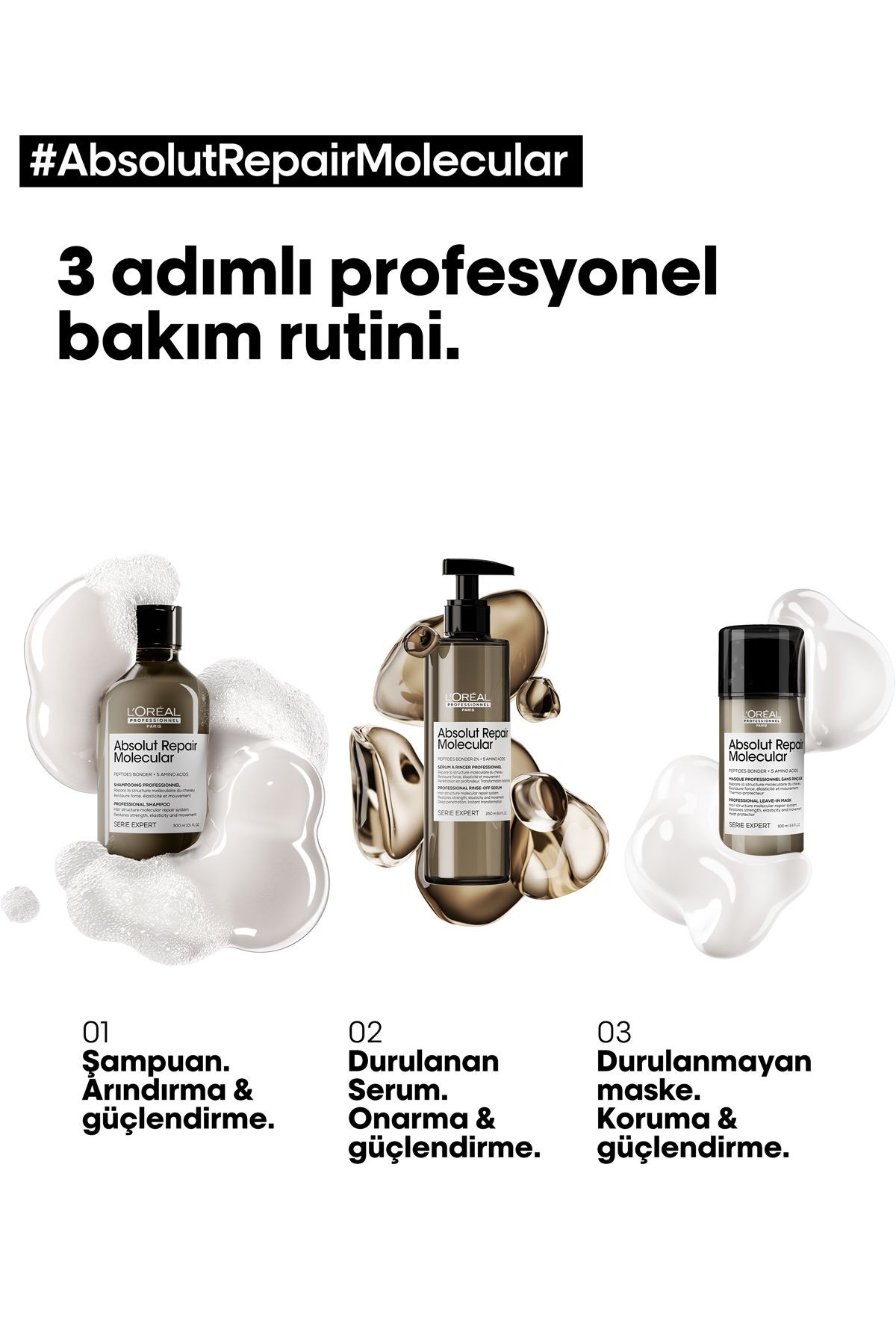 L'oreal Professionnel Absolut Repair Molecular Şampuan 500 Ml