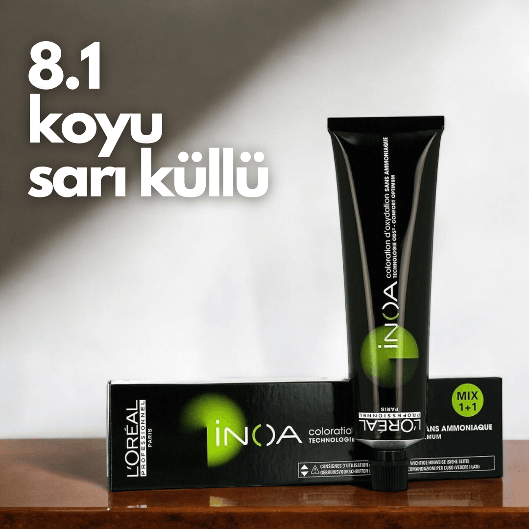 Loreal Inoa  8.1 Numara (Koyu Sarı Küllü) Saç Boyası 60 ml 