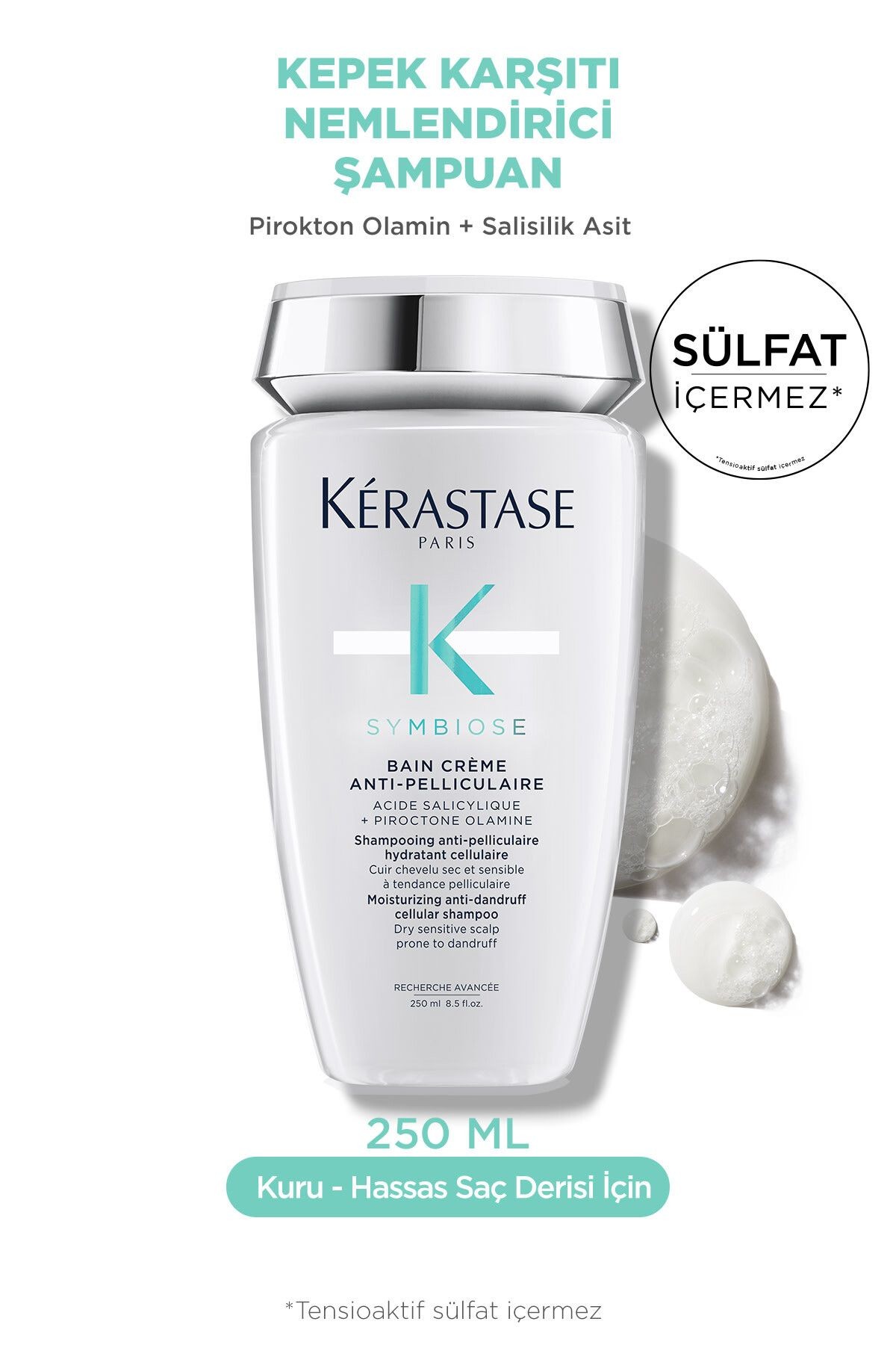 Symbiose Bain Crème Anti-Pelliculaire Kepek Karşıtı Arındırıcı Hücresel Şampuan 250 ml