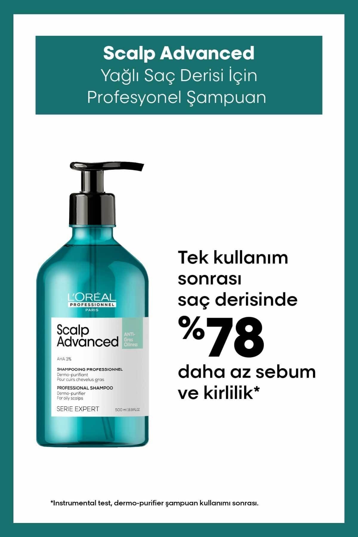 L'oreal Proffessionnel  Scalp Advanced Yağlanma Karşıtı Profesyonel Şampuan 500ml