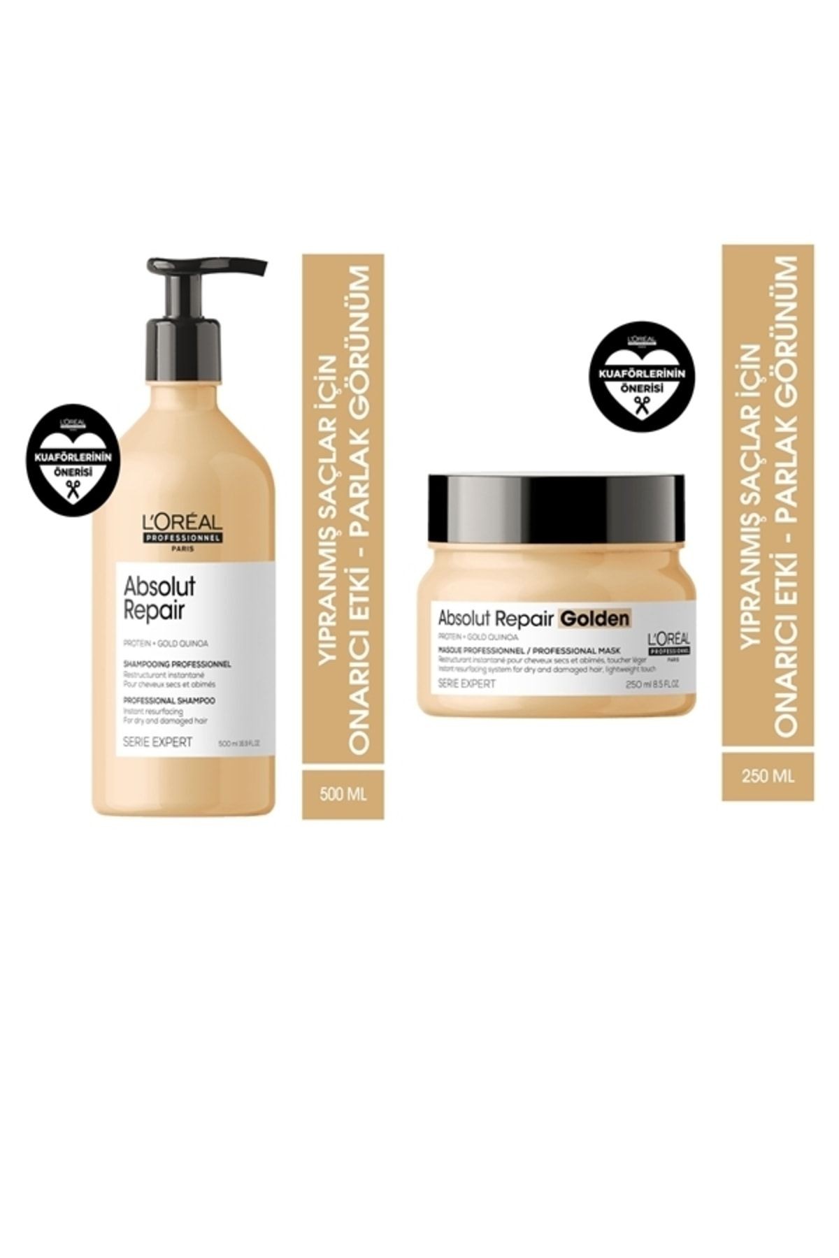 L'oreal Professionnel  Absolut Repair  Şampuan 500 Ml +  Absolut Repair Golden(Altın) Maske  250 Ml