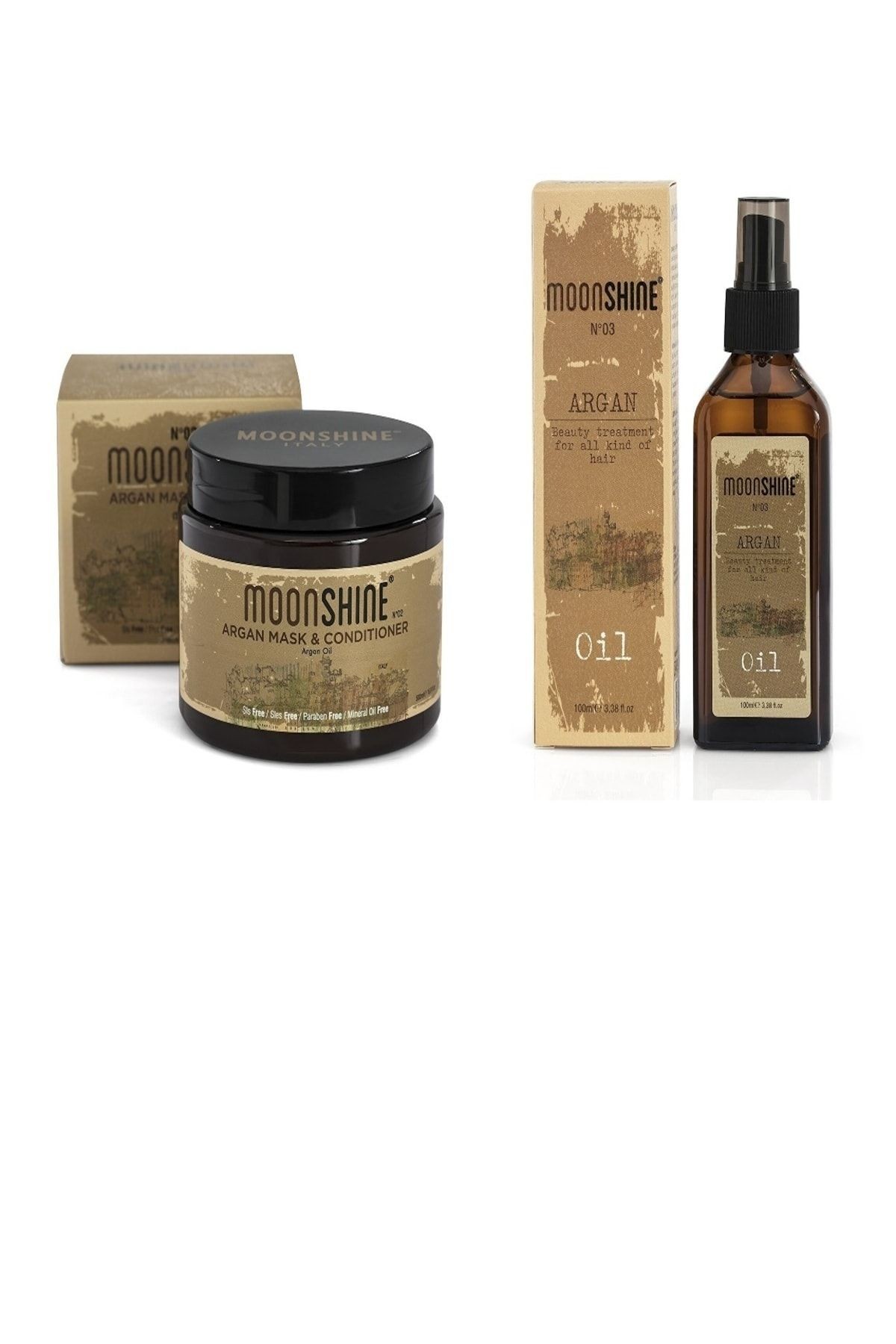 Argan Maske 500 Ml  + Argan Oil  100 Ml (Argan 2'li Set)