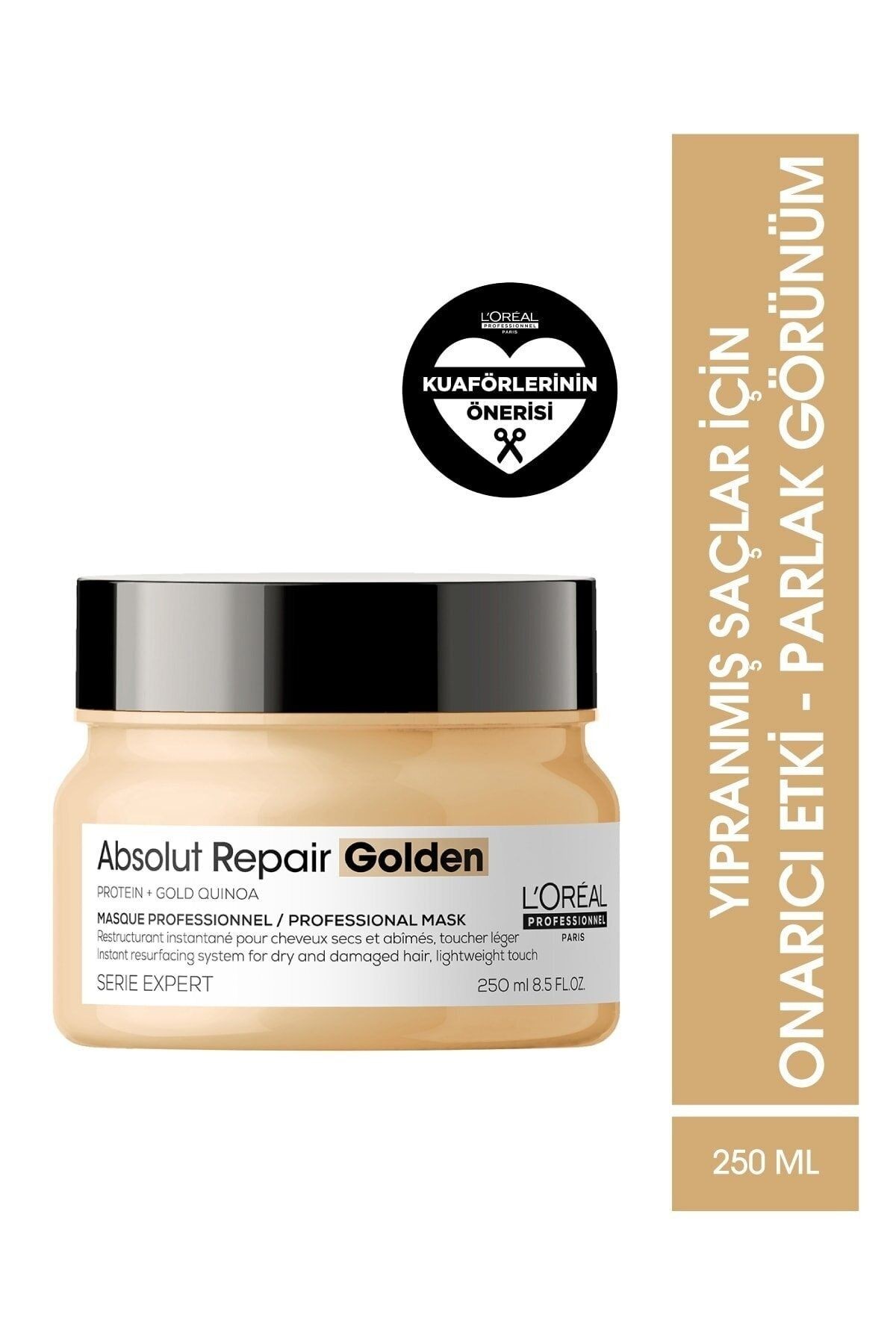 L'oreal Professionnel   Absolut Repair Golden Maskeli  3'lü Set   (Absolut Repair Şampuan 500 Ml + Absolut Repair Golden(Altın) Maske 250 Ml + Absolut Repair Oil Serum 90ml)