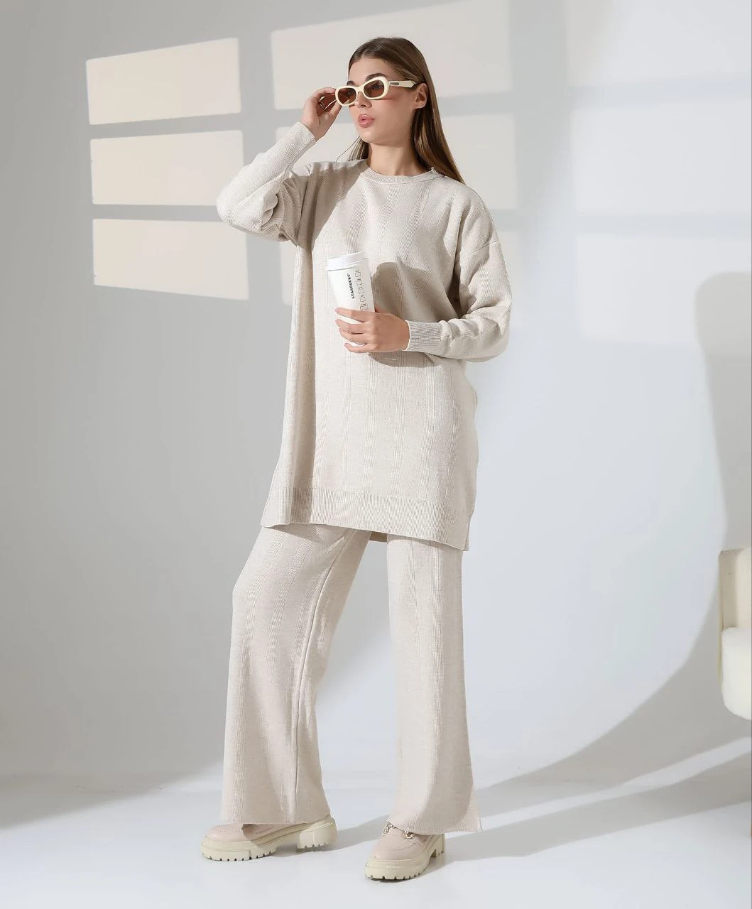 tunikli Triko takım 