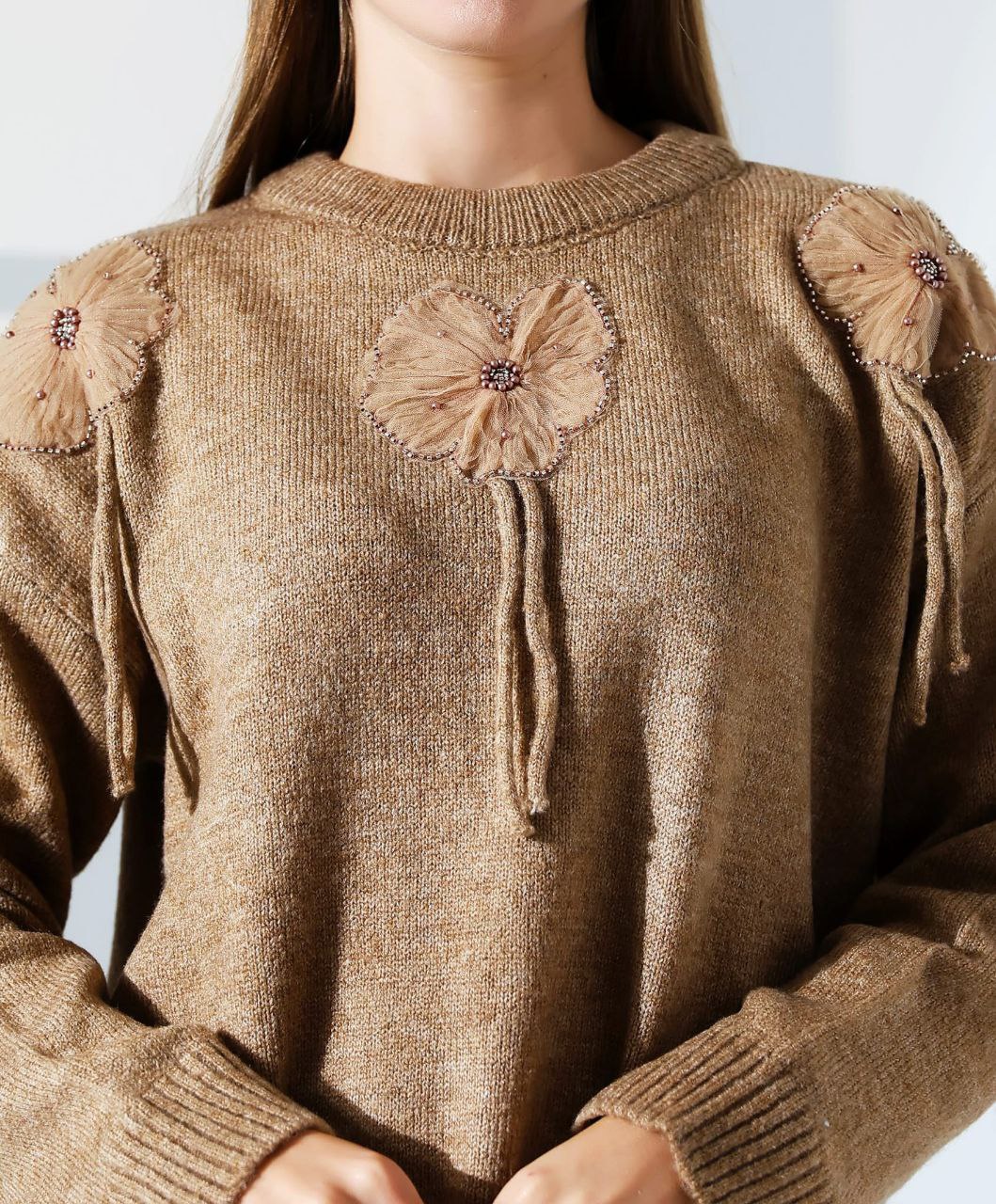 çiçekli triko Kazak 