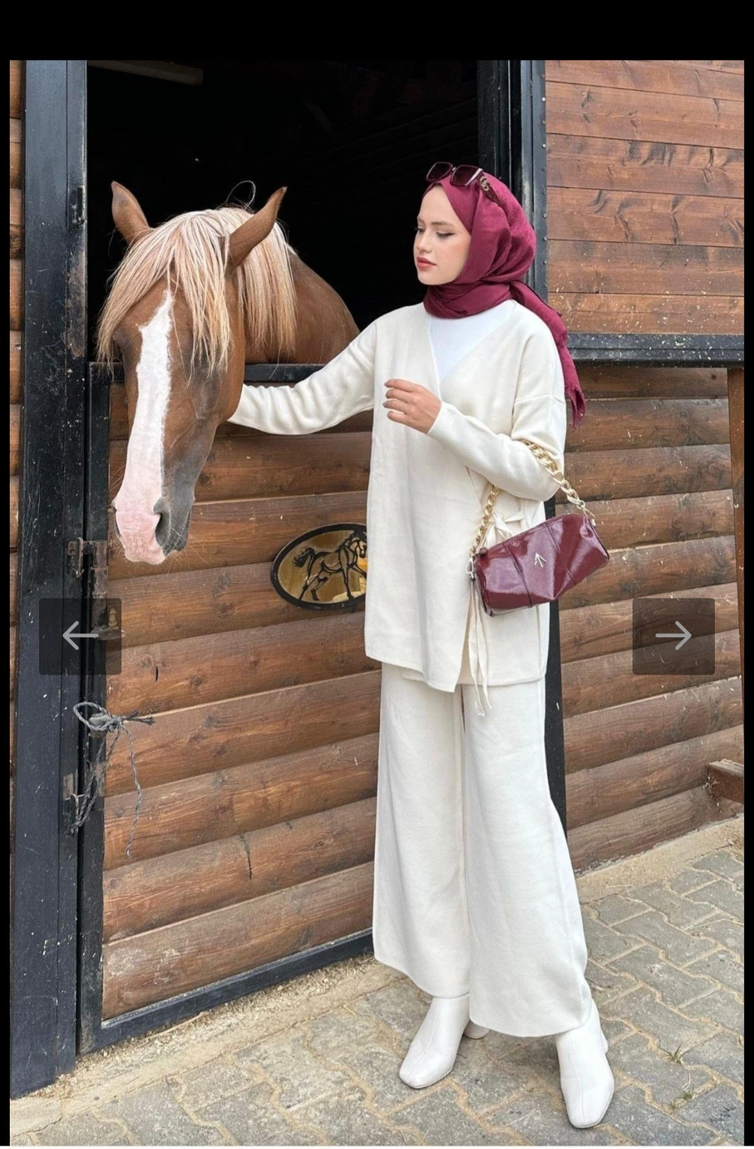 triko uzun kollu pantolonlu belde bağlamalı takım