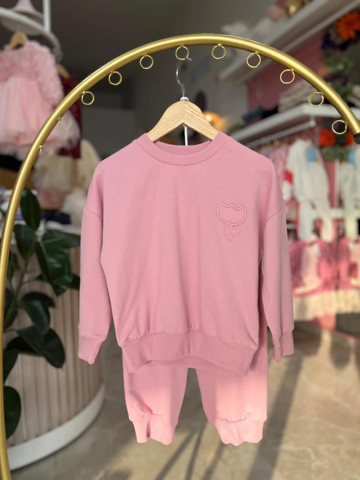 PEMBE EŞOFMAN TAKIM